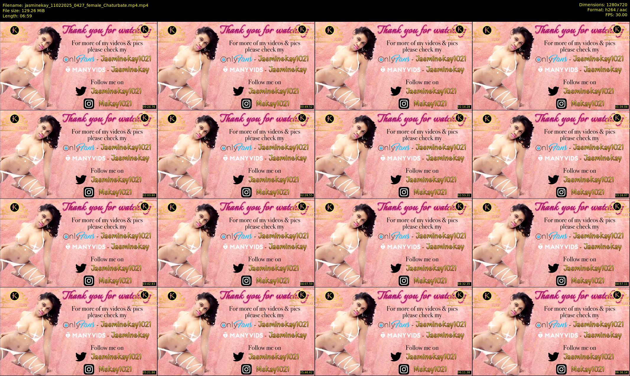 jasminekay — 7 minute Chaturbate female cam show recording, 720p, Feb 11, 2025