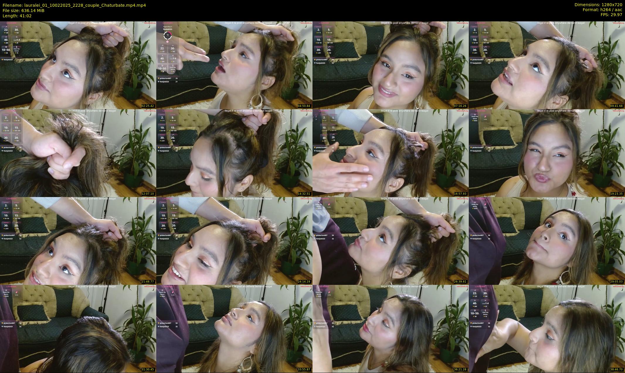 lauralei_01 — 42 minute Chaturbate couple cam show recording, 720p, Feb 10, 2025