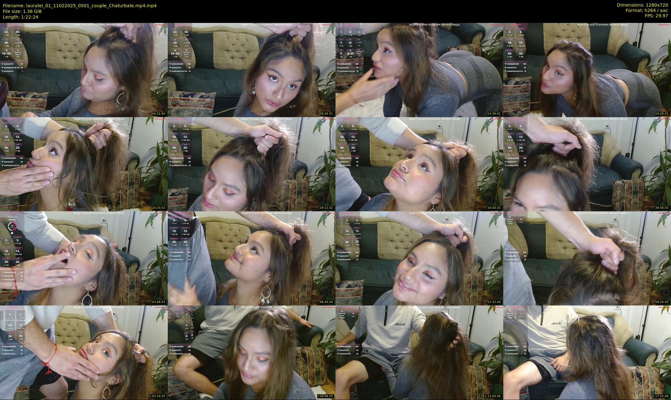 lauralei_01 — 83 minute Chaturbate couple cam show recording, 720p, Feb 11, 2025