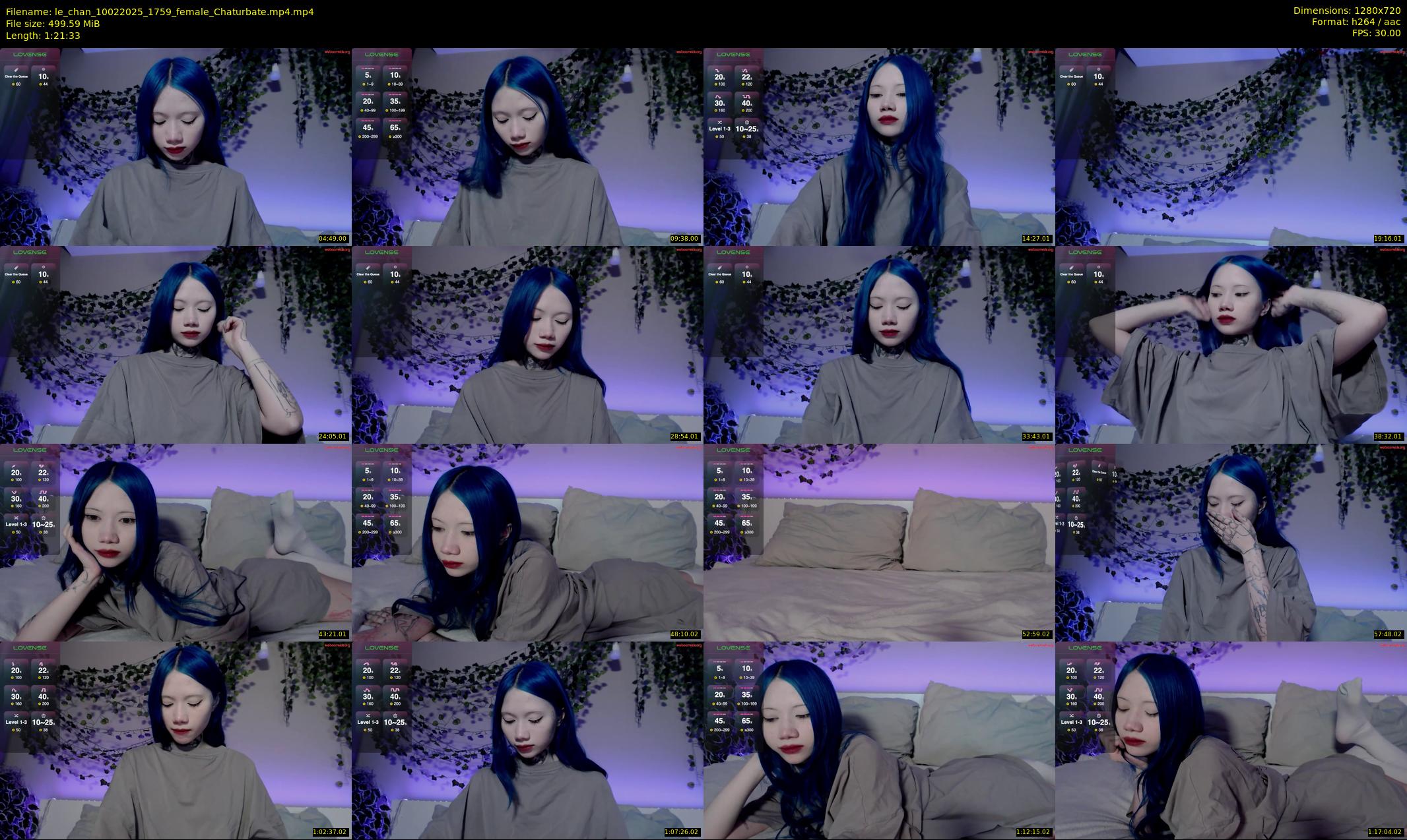le_chan — 82 minute Chaturbate female cam show recording, 720p, Feb 10, 2025