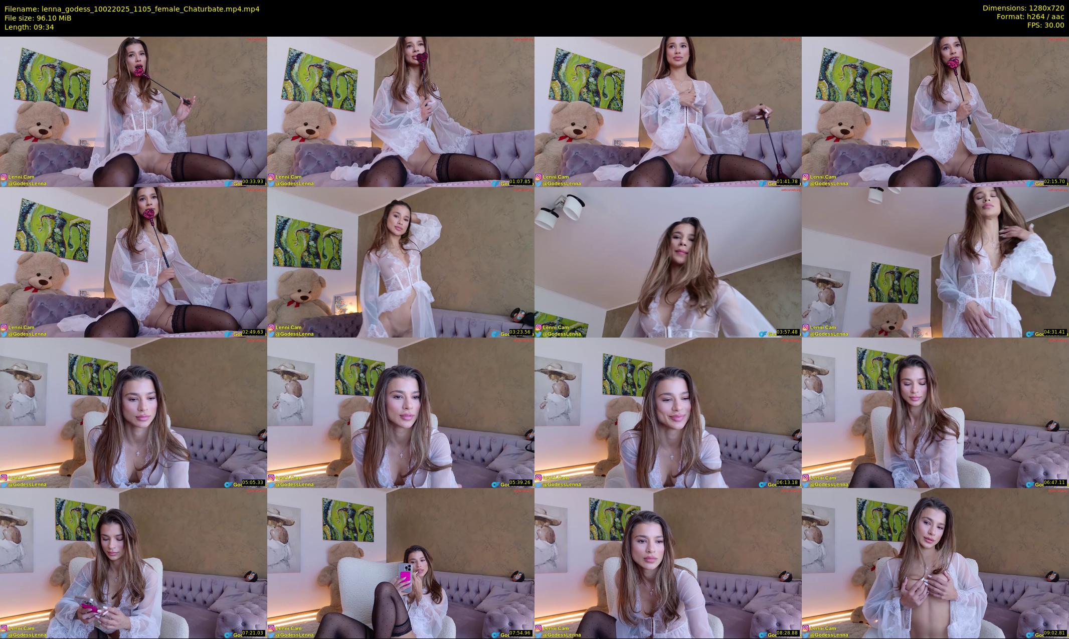 lenna_godess — 10 minute Chaturbate female cam show recording, 720p, Feb 10, 2025