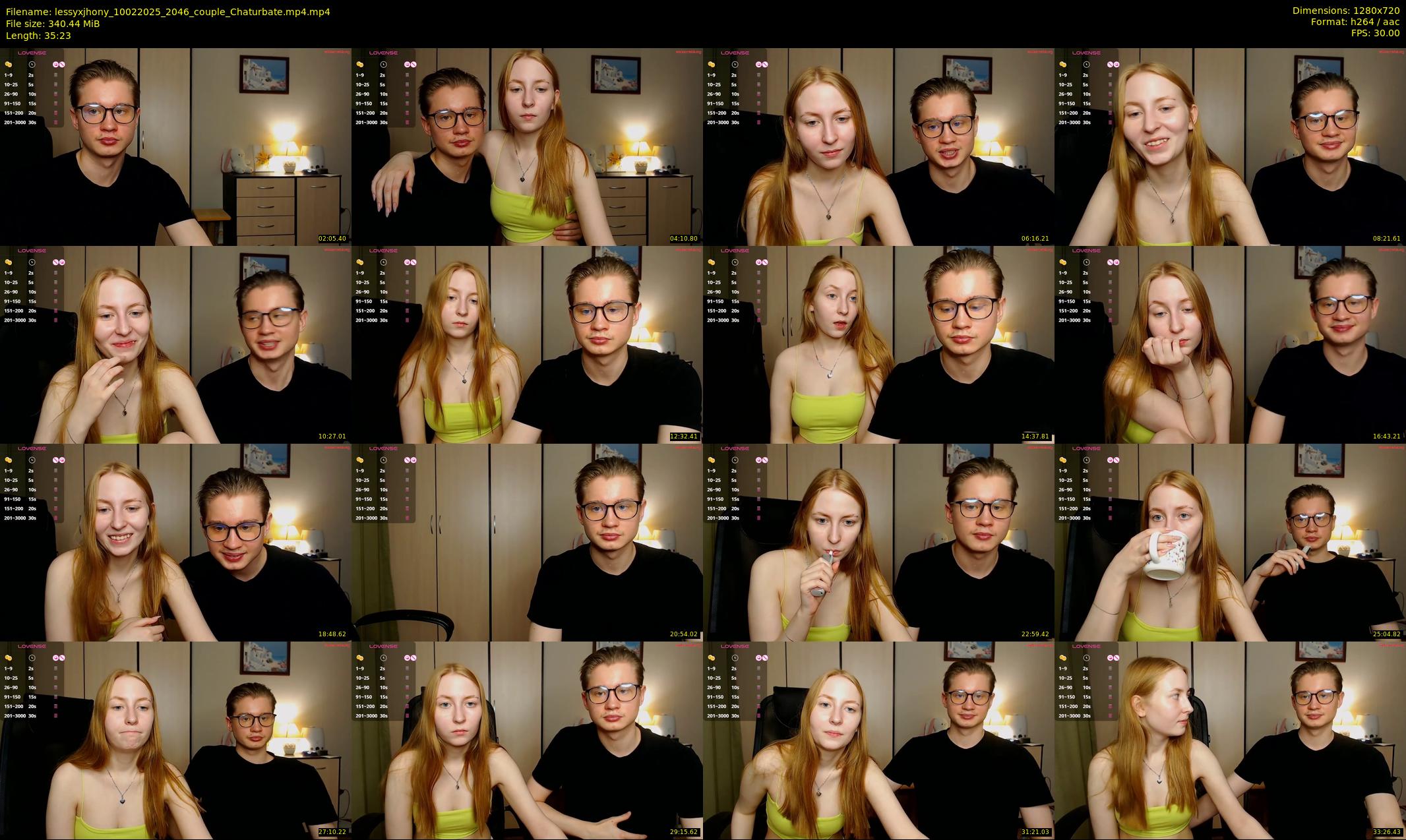 lessyxjhony — 36 minute Chaturbate couple cam show recording, 720p, Feb 10, 2025