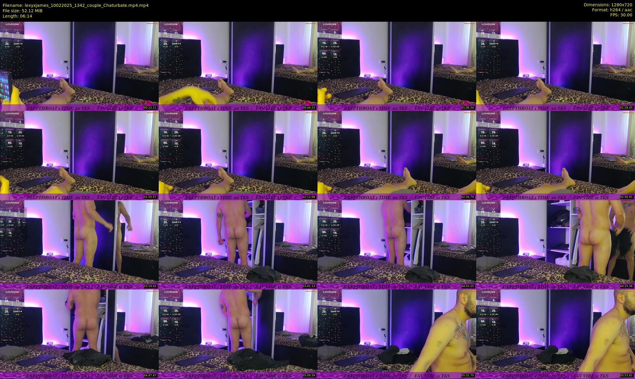 lexyxjames — 7 minute Chaturbate couple cam show recording, 720p, Feb 10, 2025