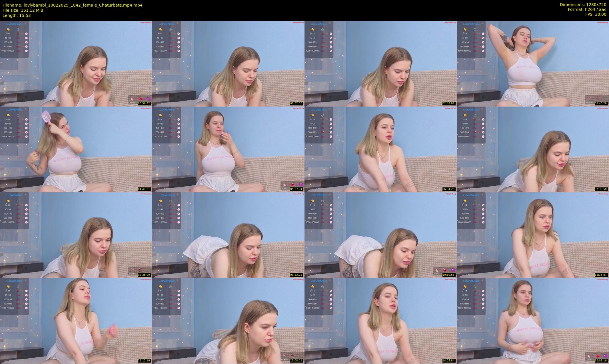 lovlybambi — 16 minute Chaturbate female cam show recording, 720p, Feb 10, 2025