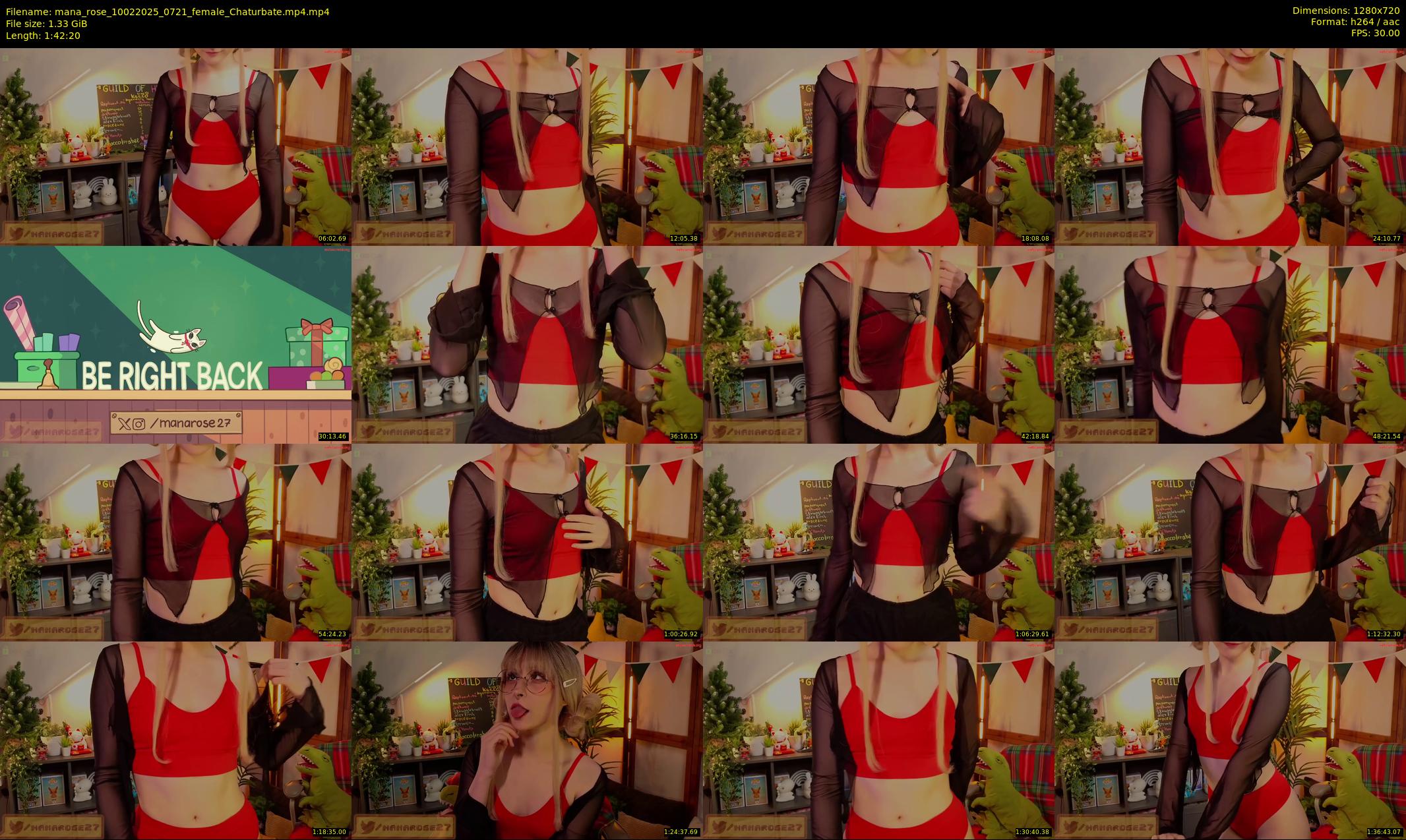mana_rose — 103 minute Chaturbate female cam show recording, 720p, Feb 10, 2025