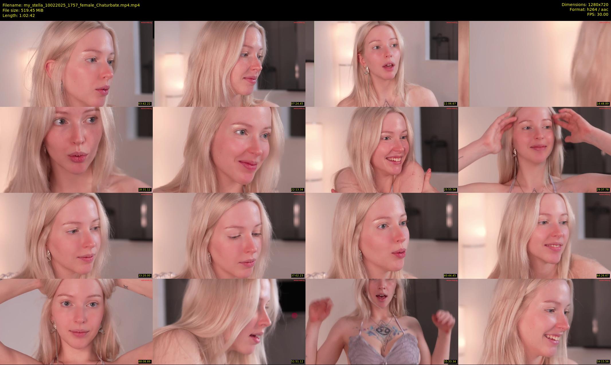 my_stella — 63 minute Chaturbate female cam show recording, 720p, Feb 10, 2025