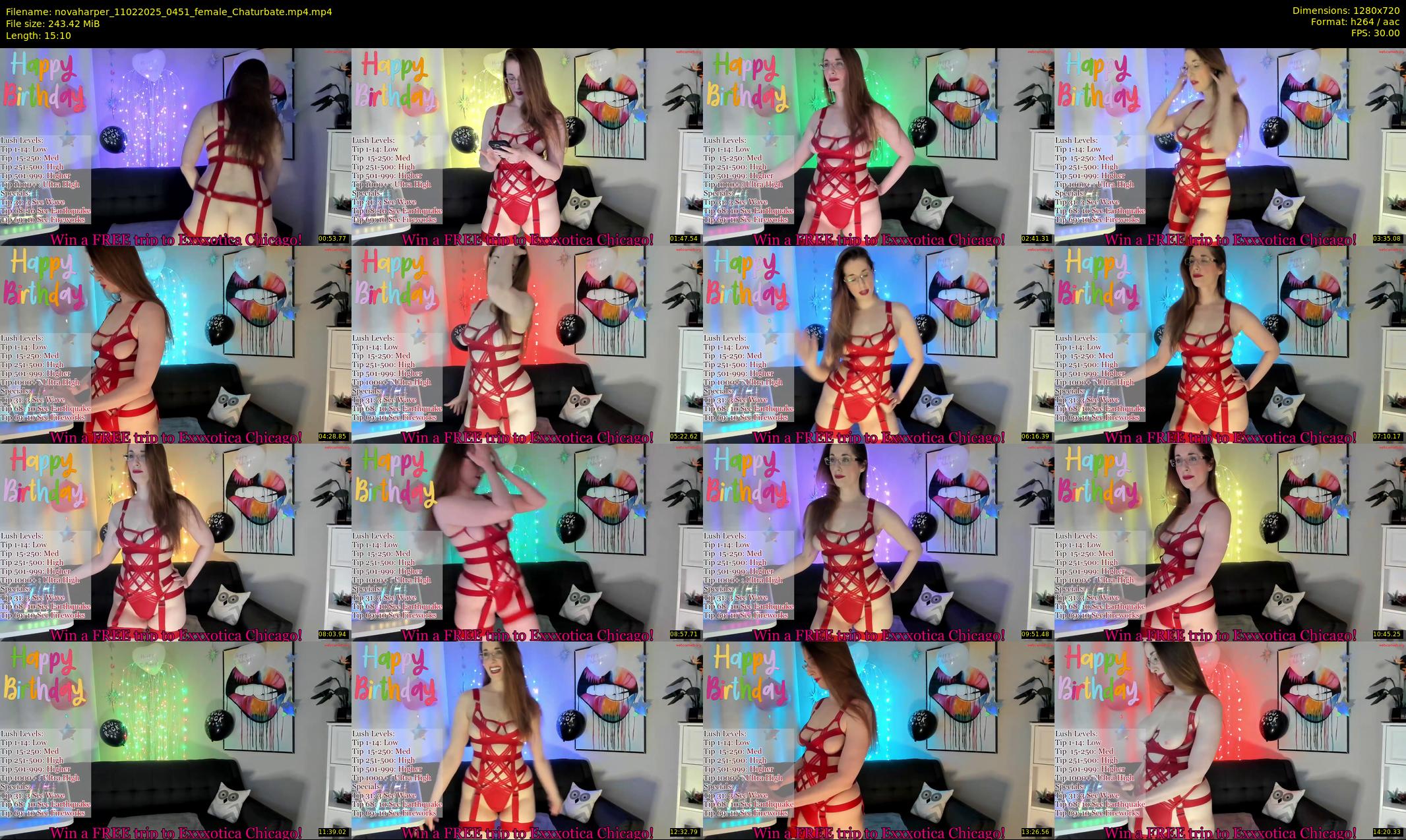 novaharper — 16 minute Chaturbate female cam show recording, 720p, Feb 11, 2025