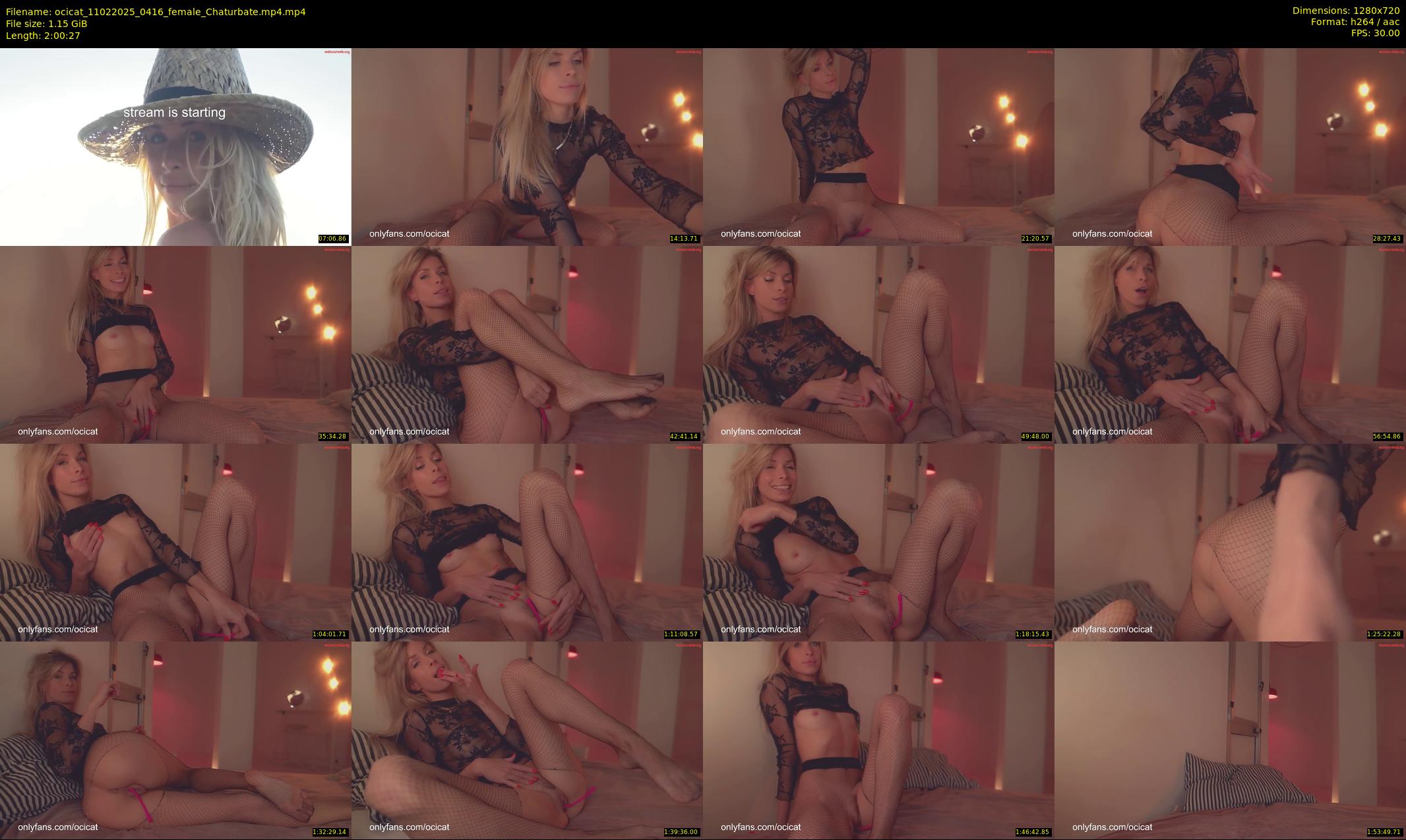 ocicat — 121 minute Chaturbate female cam show recording, 720p, Feb 11, 2025