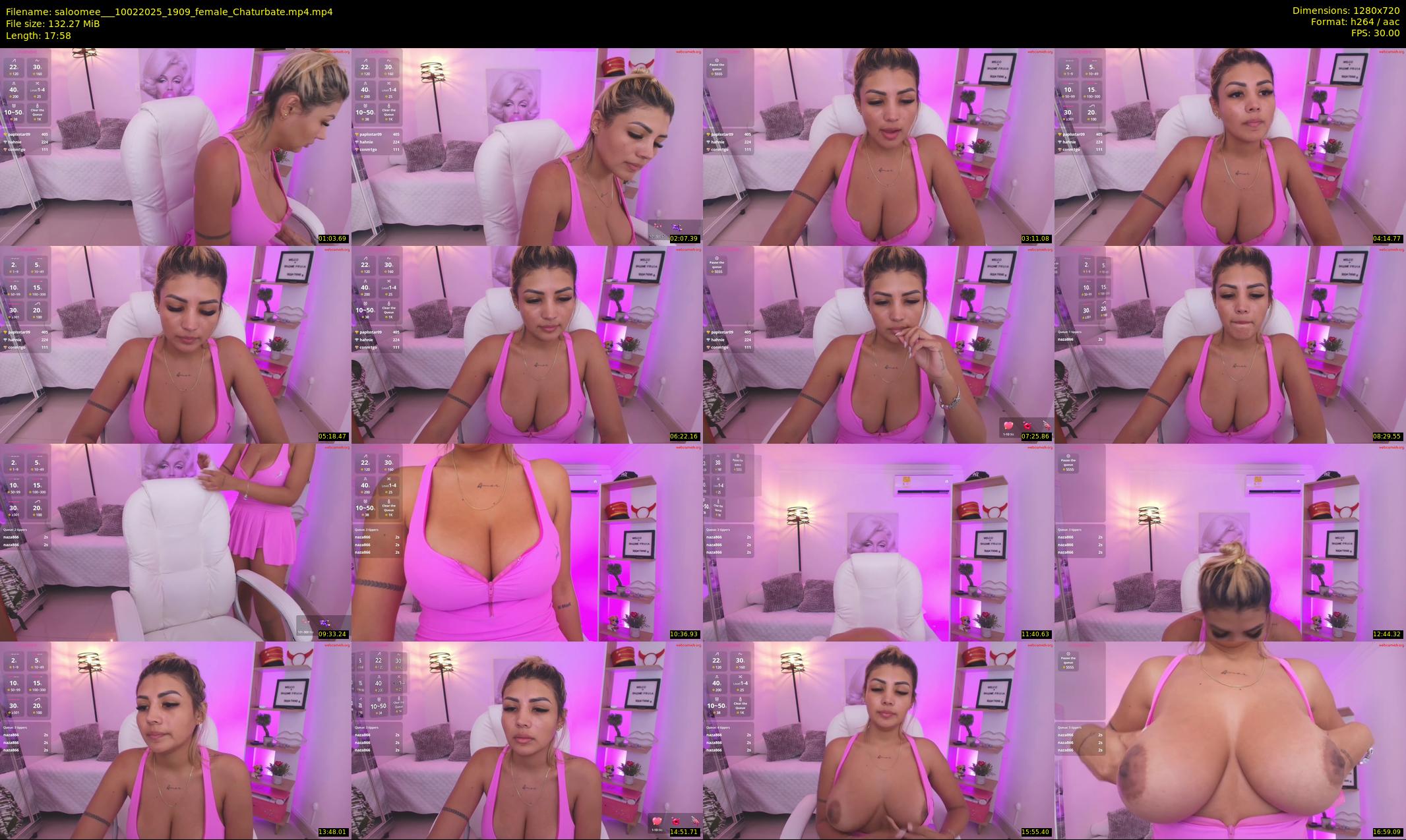 saloomee__ — 18 minute Chaturbate female cam show recording, 720p, Feb 10, 2025