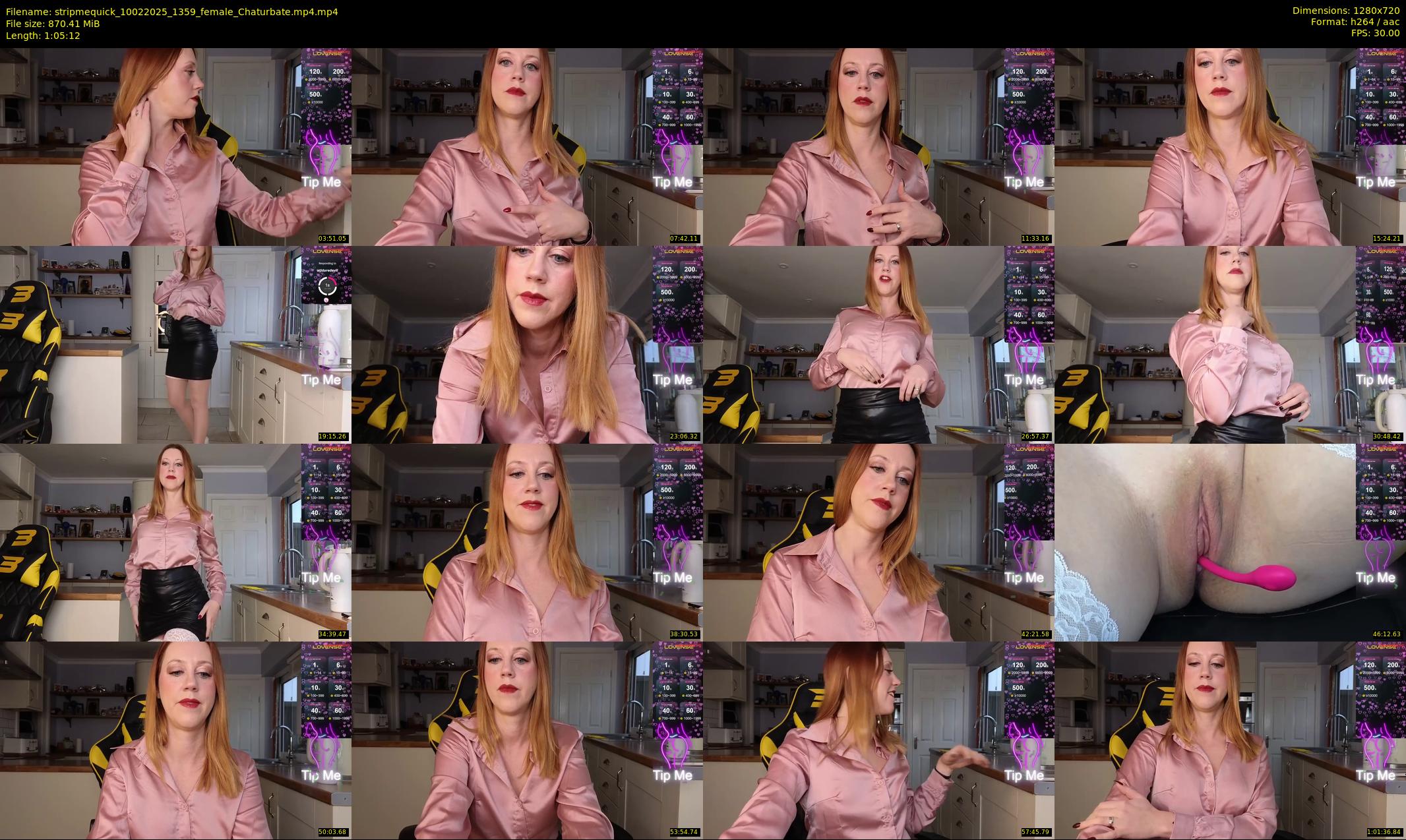 stripmequick — 66 minute Chaturbate female cam show recording, 720p, Feb 10, 2025