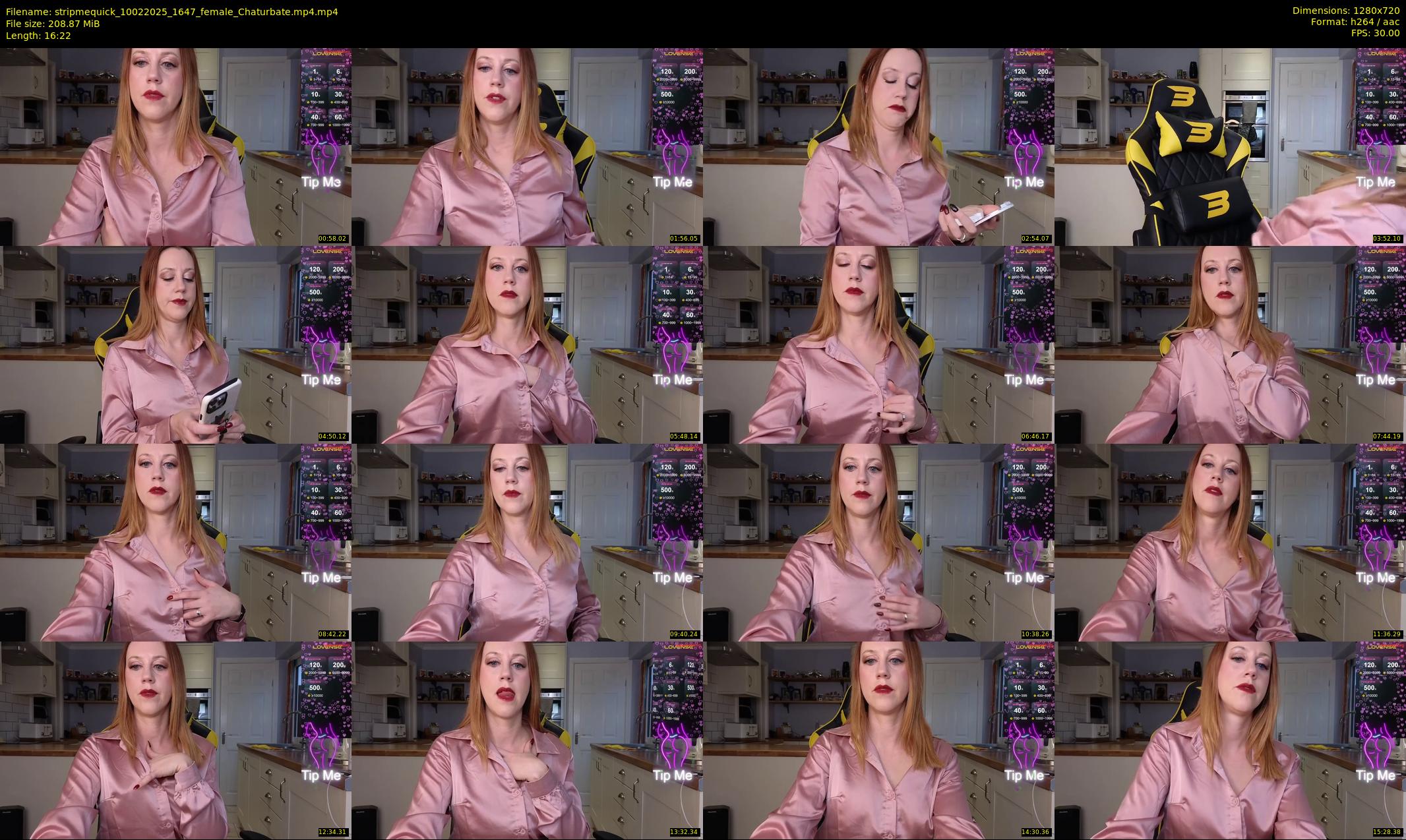 stripmequick — 17 minute Chaturbate female cam show recording, 720p, Feb 10, 2025