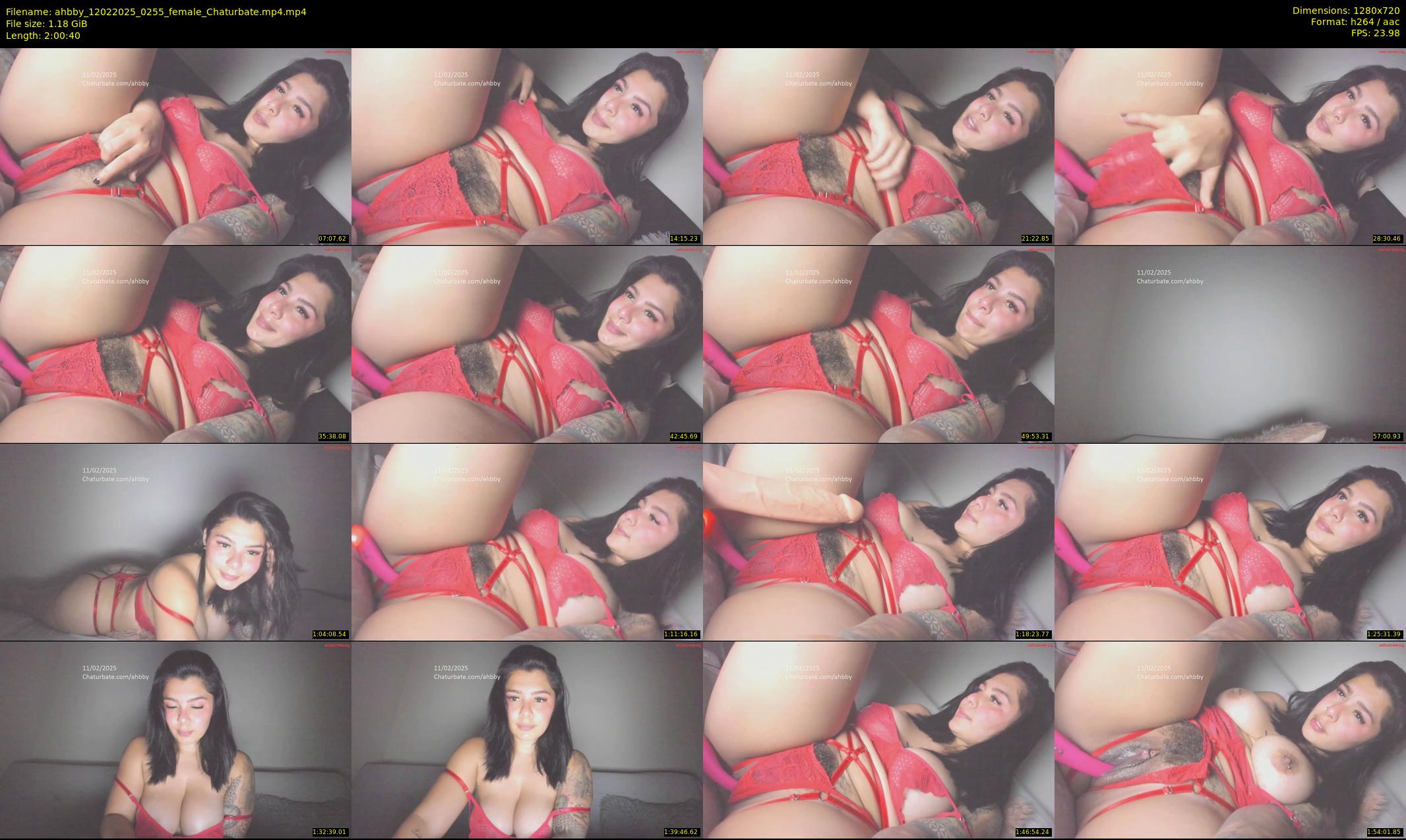 ahbby — 121 minute Chaturbate female cam show recording, 720p, Feb 12, 2025
