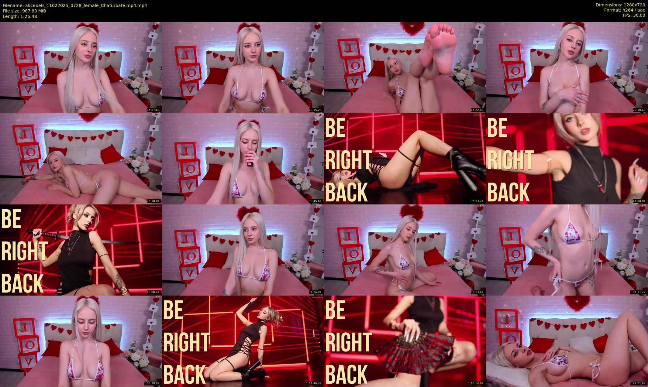 alicebels — 87 minute Chaturbate female cam show recording, 720p, Feb 11, 2025