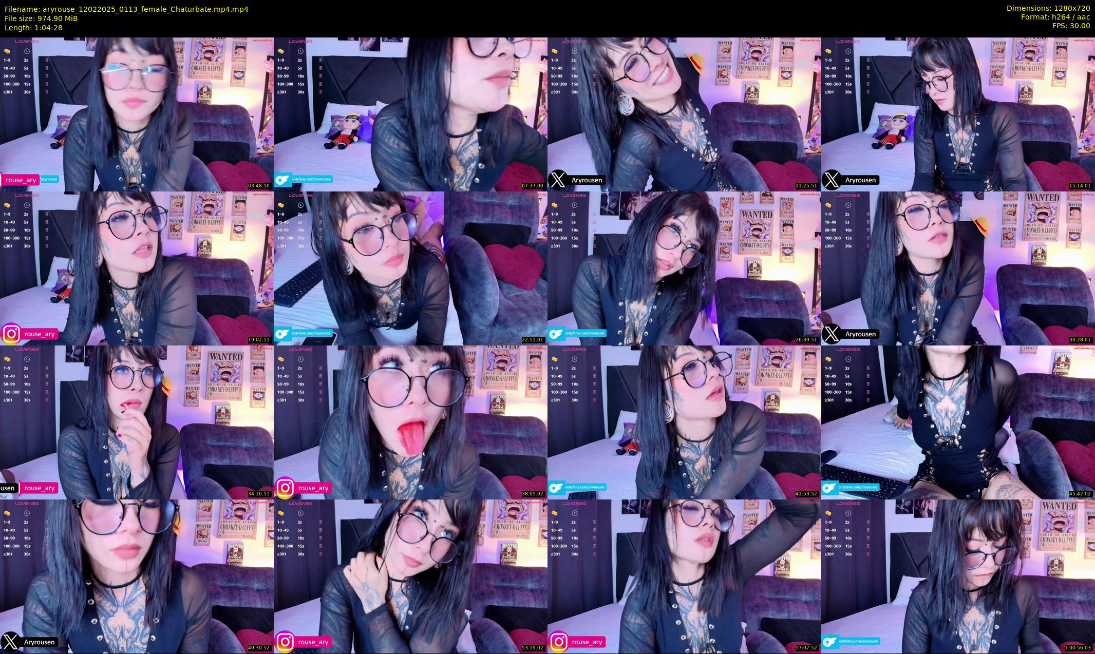aryrouse — 65 minute Chaturbate female cam show recording, 720p, Feb 12, 2025
