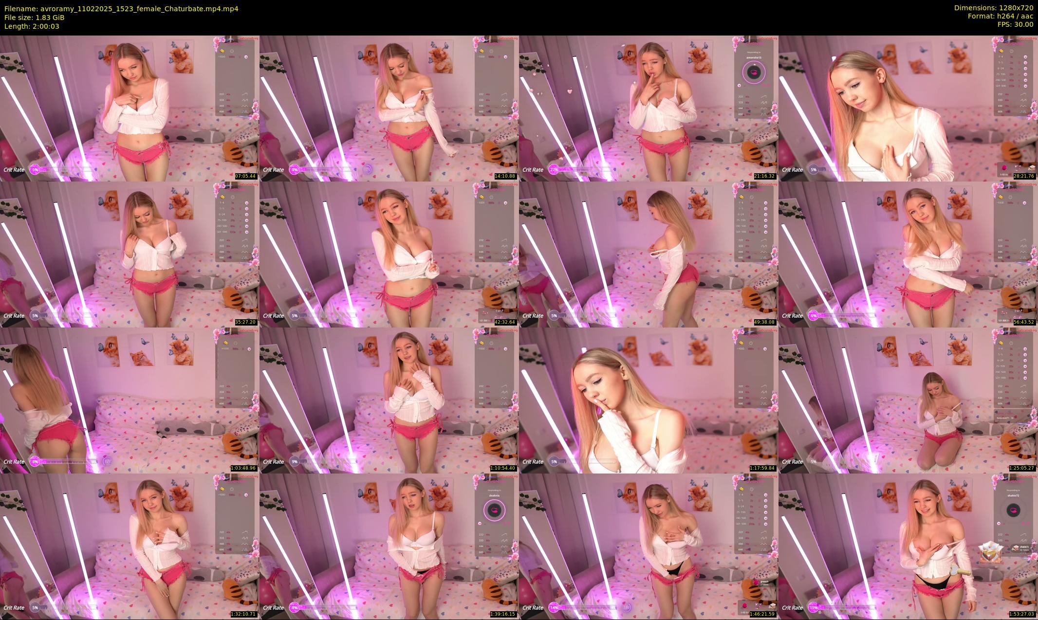 avroramy — 121 minute Chaturbate female cam show recording, 720p, Feb 11, 2025