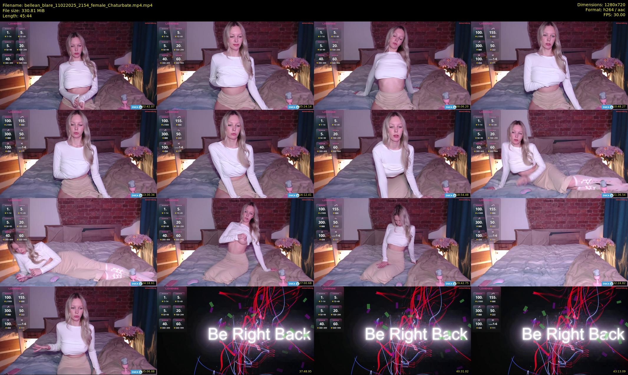 bellean_blare — 46 minute Chaturbate female cam show recording, 720p, Feb 11, 2025