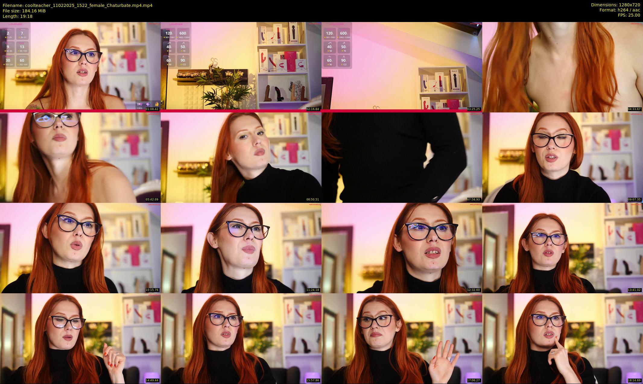 coolteacher — 20 minute Chaturbate female cam show recording, 720p, Feb 11, 2025