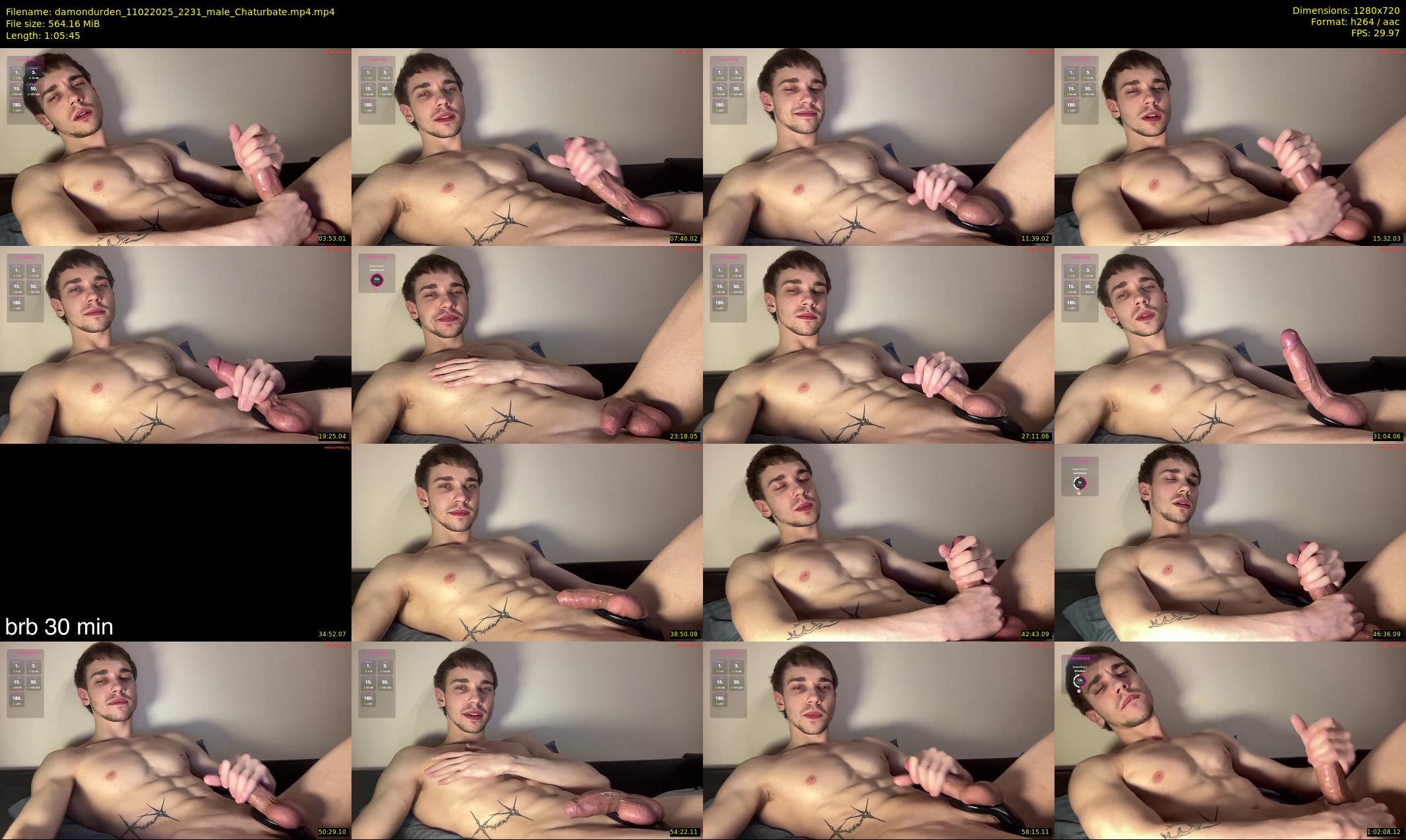 damondurden — 66 minute Chaturbate male cam show recording, 720p, Feb 11, 2025