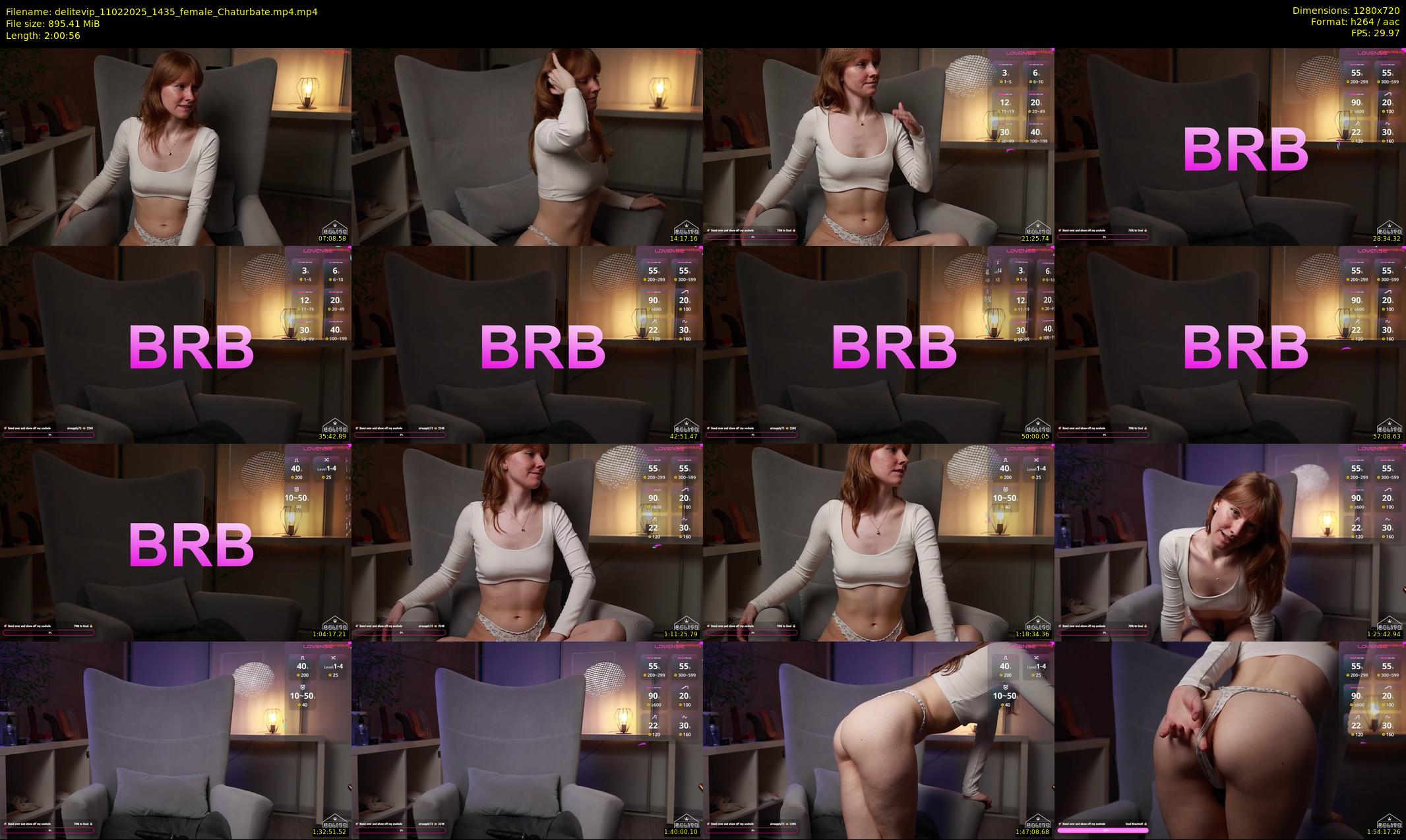 delitevip — 121 minute Chaturbate female cam show recording, 720p, Feb 11, 2025
