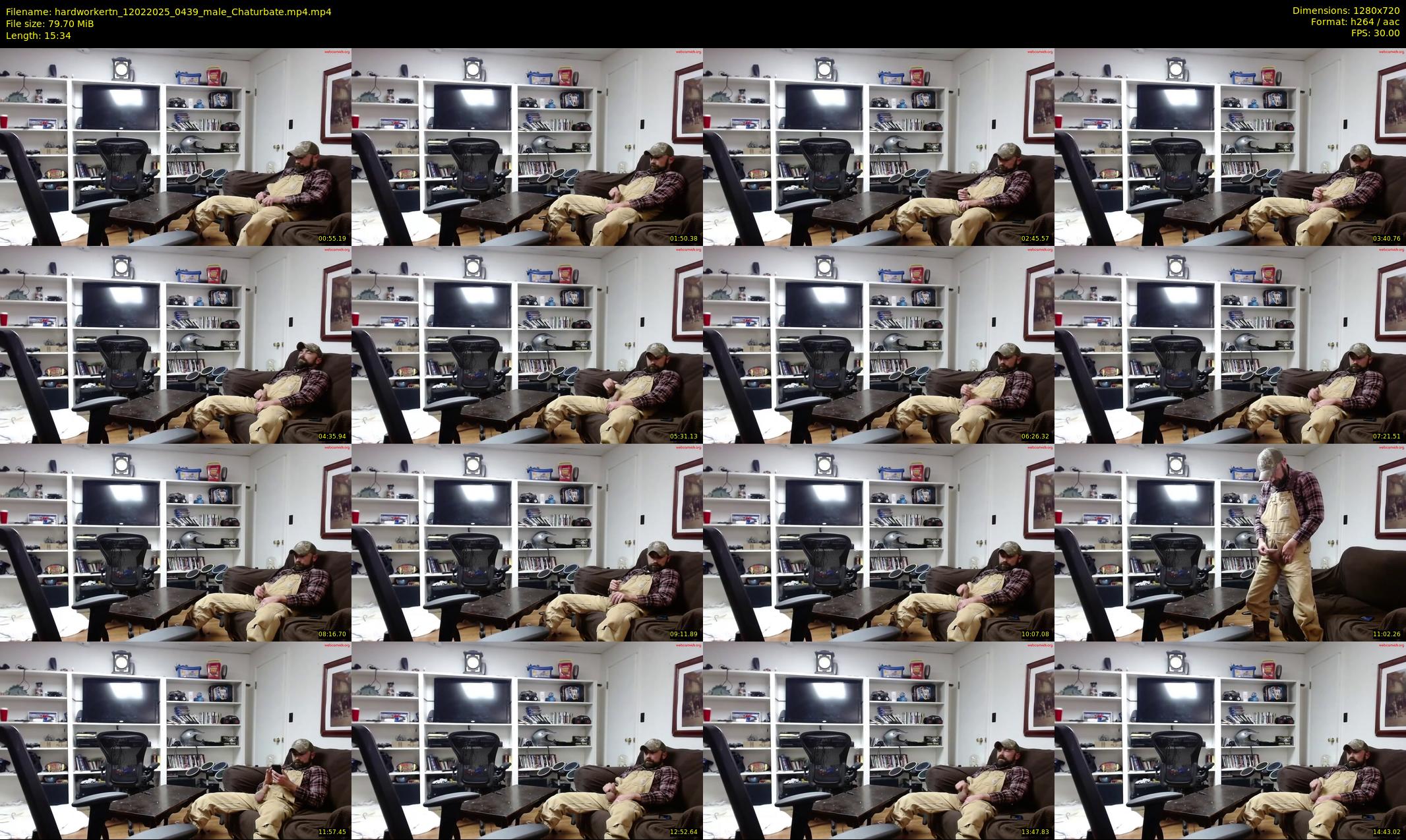 hardworkertn — 16 minute Chaturbate male cam show recording, 720p, Feb 12, 2025