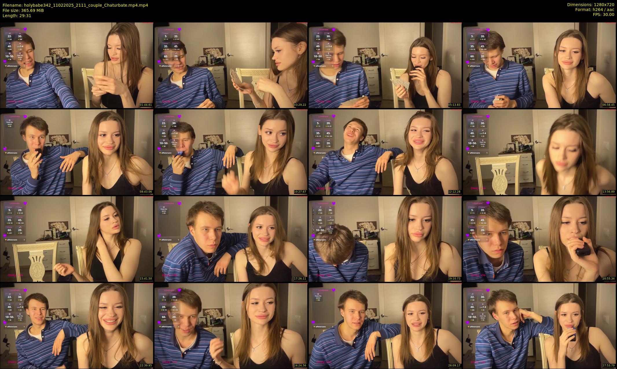holybabe342 — 30 minute Chaturbate couple cam show recording, 720p, Feb 11, 2025