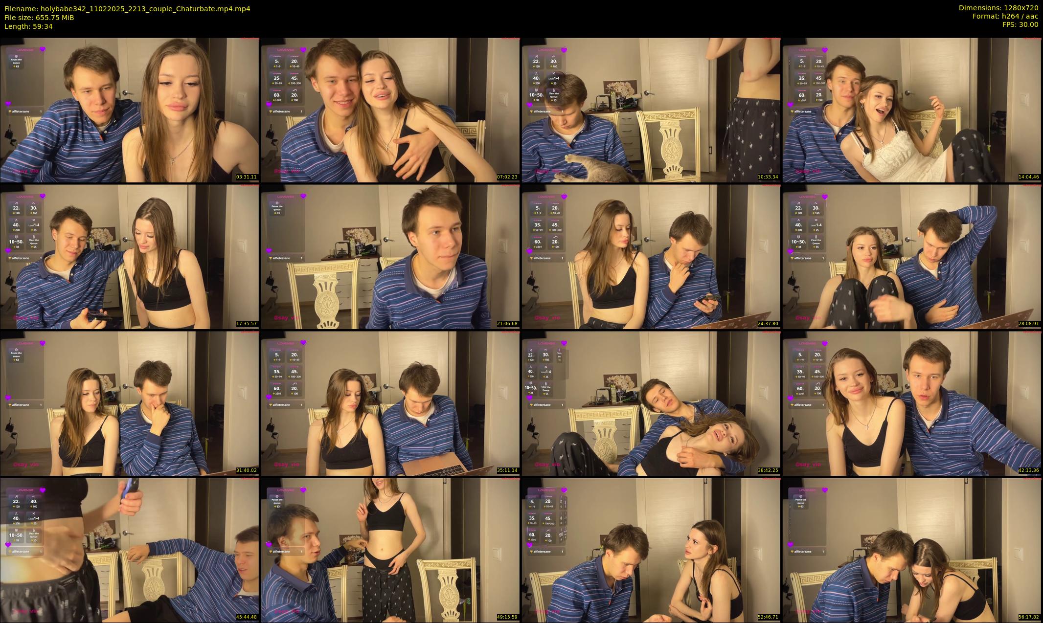 holybabe342 — 60 minute Chaturbate couple cam show recording, 720p, Feb 11, 2025