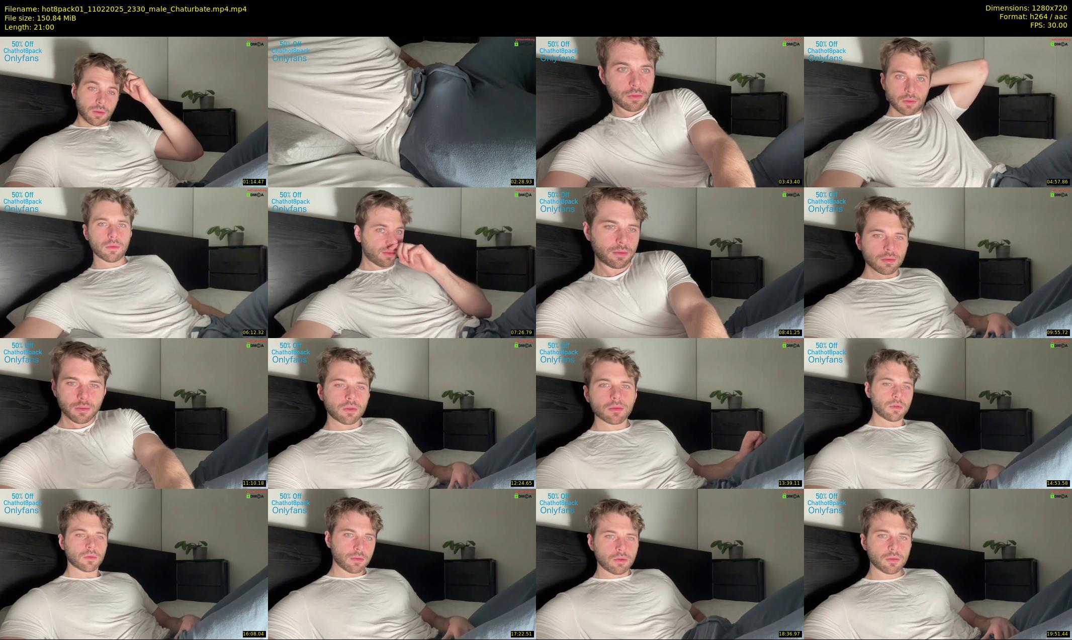 hot8pack01 — 21 minute Chaturbate male cam show recording, 720p, Feb 11, 2025