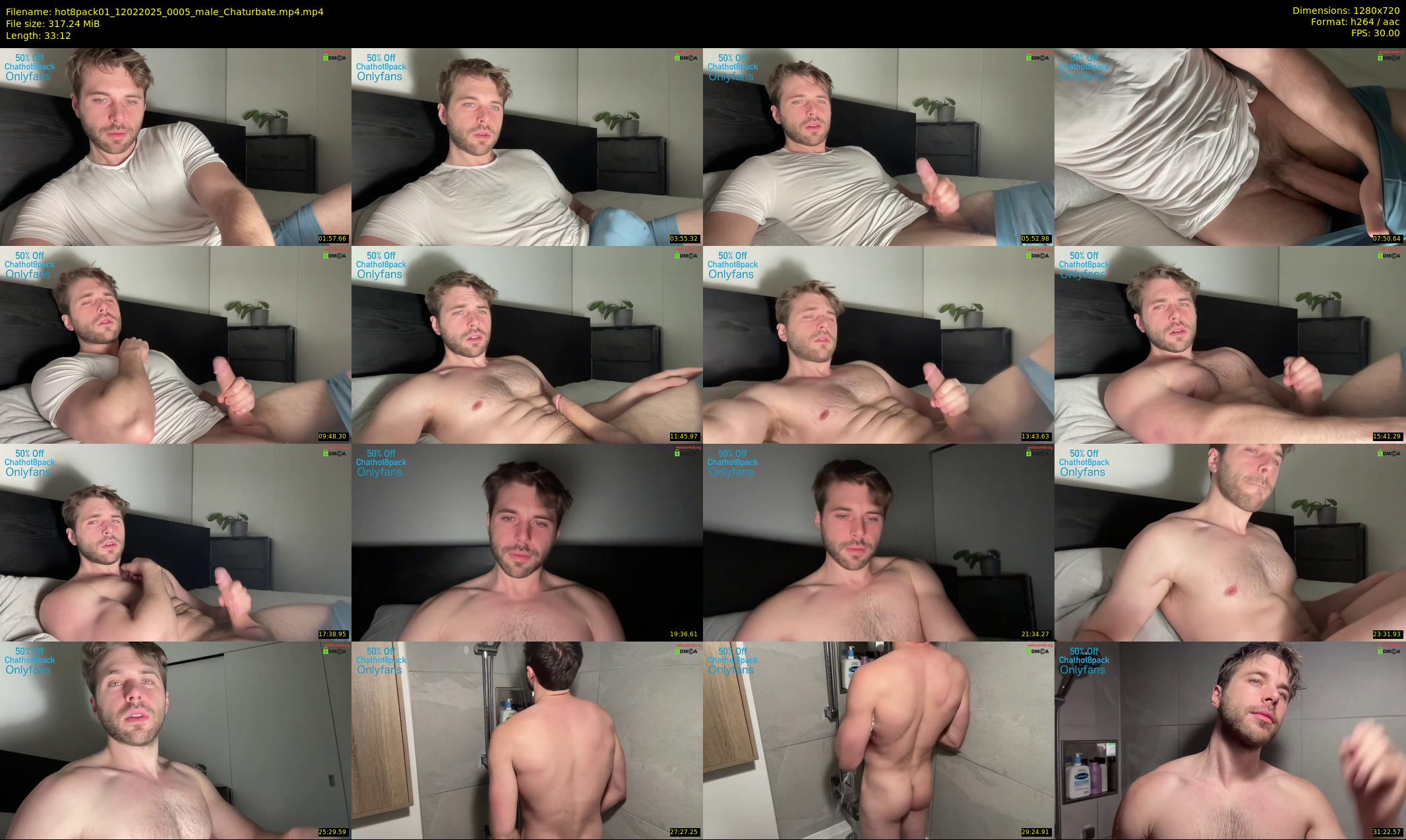 hot8pack01 — 34 minute Chaturbate male cam show recording, 720p, Feb 12, 2025