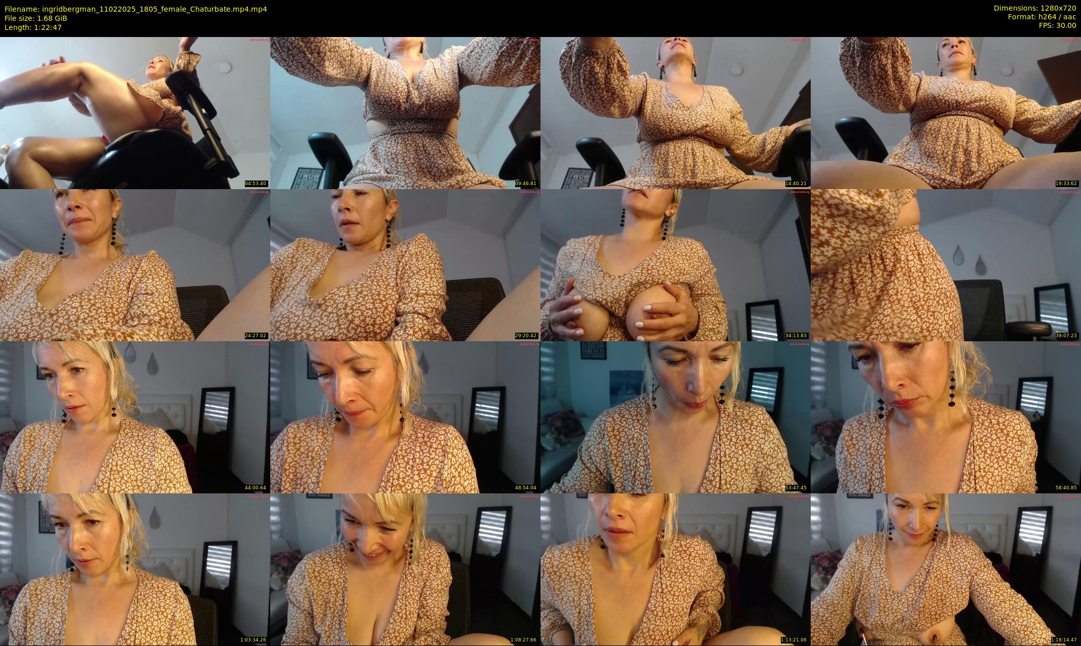 ingridbergman — 83 minute Chaturbate female cam show recording, 720p, Feb 11, 2025