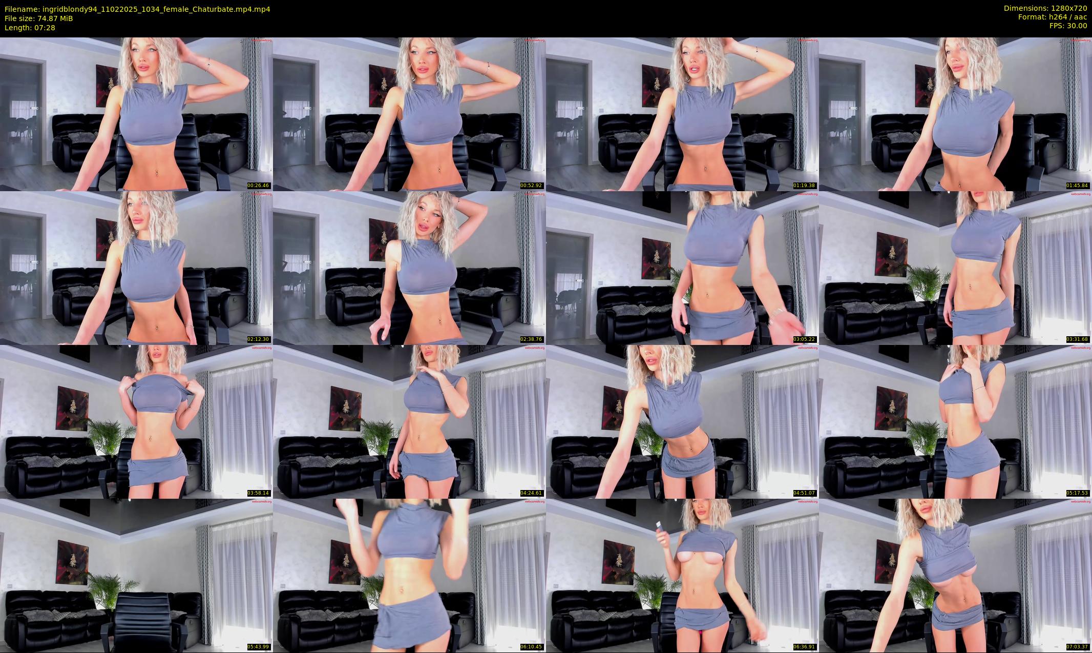 ingridblondy94 — 8 minute Chaturbate female cam show recording, 720p, Feb 11, 2025