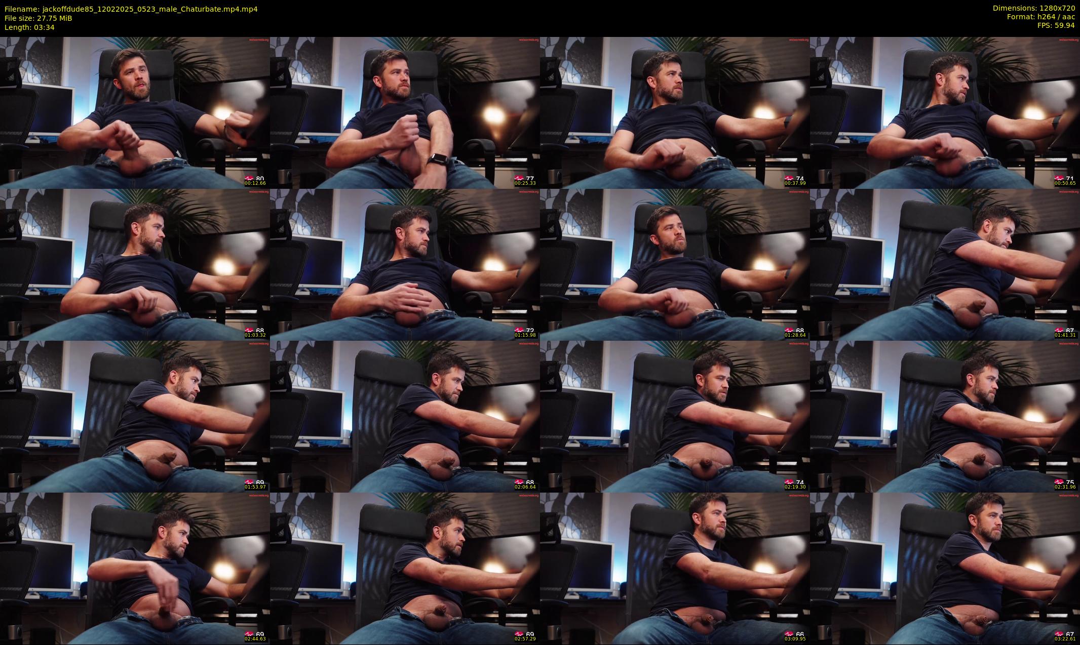 jackoffdude85 — 4 minute Chaturbate male cam show recording, 720p, Feb 12, 2025