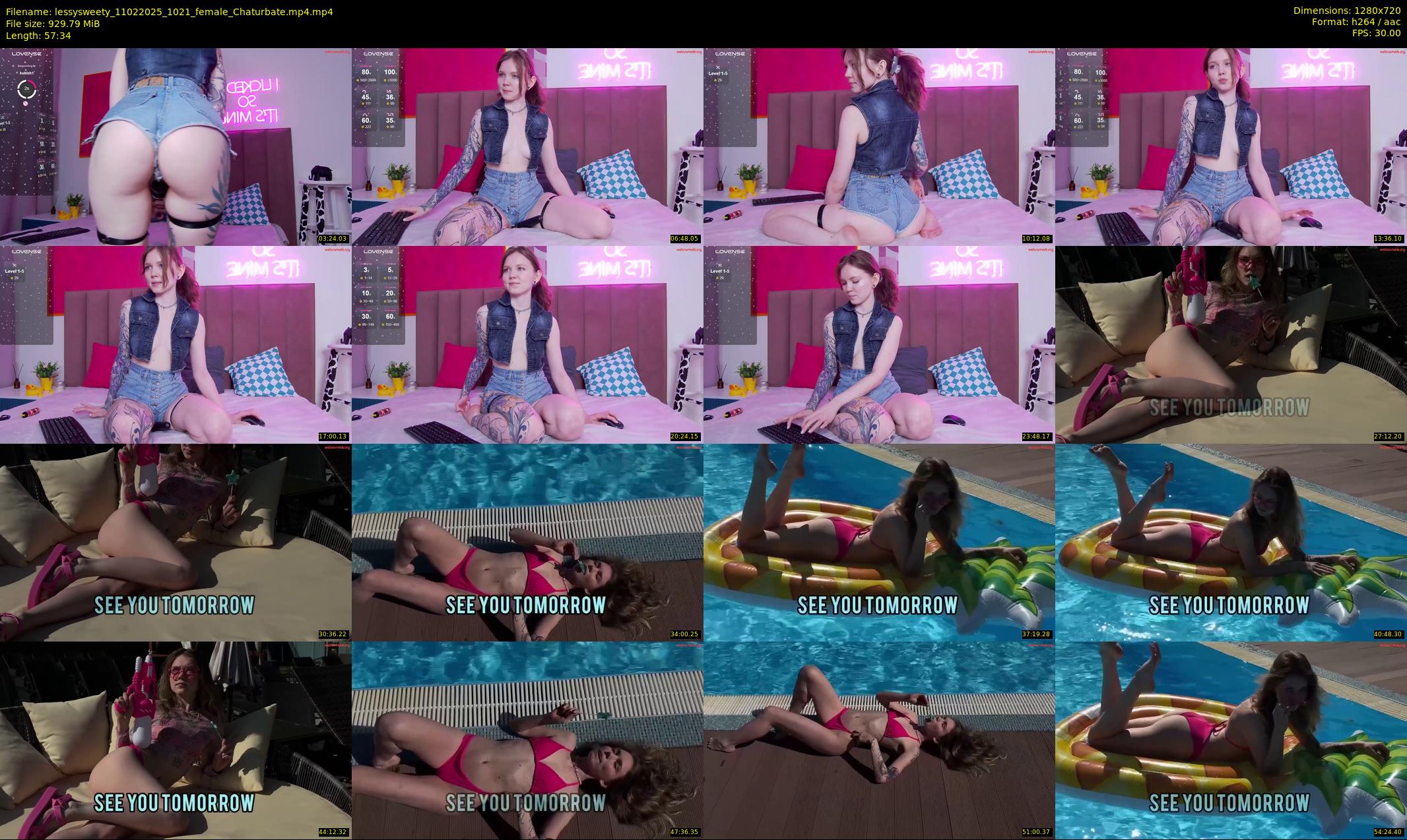 lessysweety — 58 minute Chaturbate female cam show recording, 720p, Feb 11, 2025