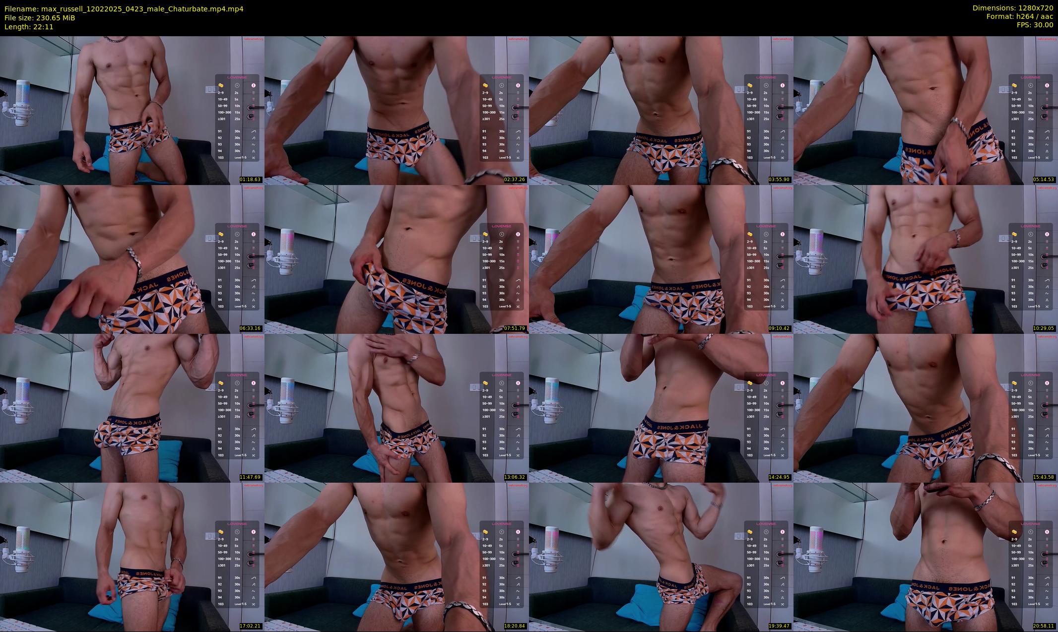 max_russell — 23 minute Chaturbate male cam show recording, 720p, Feb 12, 2025