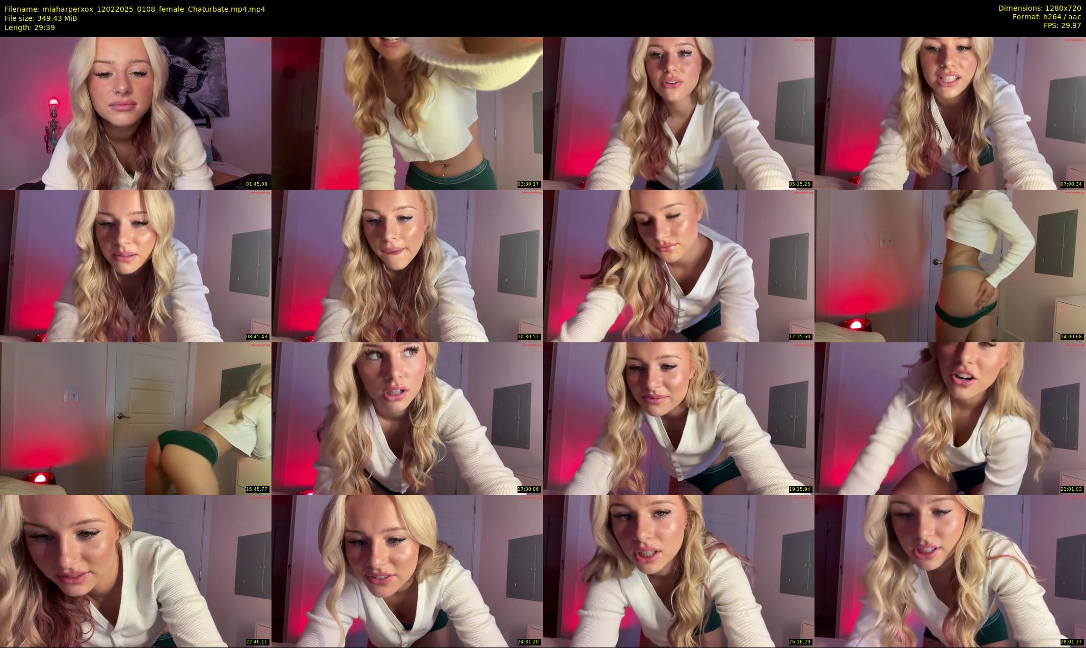 miaharperxox — 30 minute Chaturbate female cam show recording, 720p, Feb 12, 2025