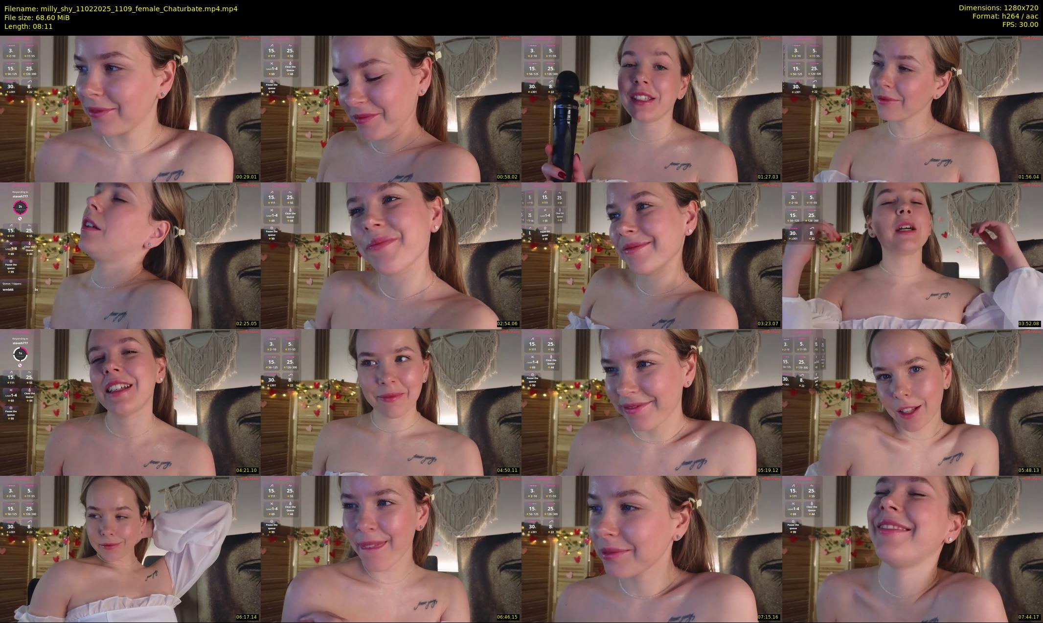 milly_shy — 9 minute Chaturbate female cam show recording, 720p, Feb 11, 2025