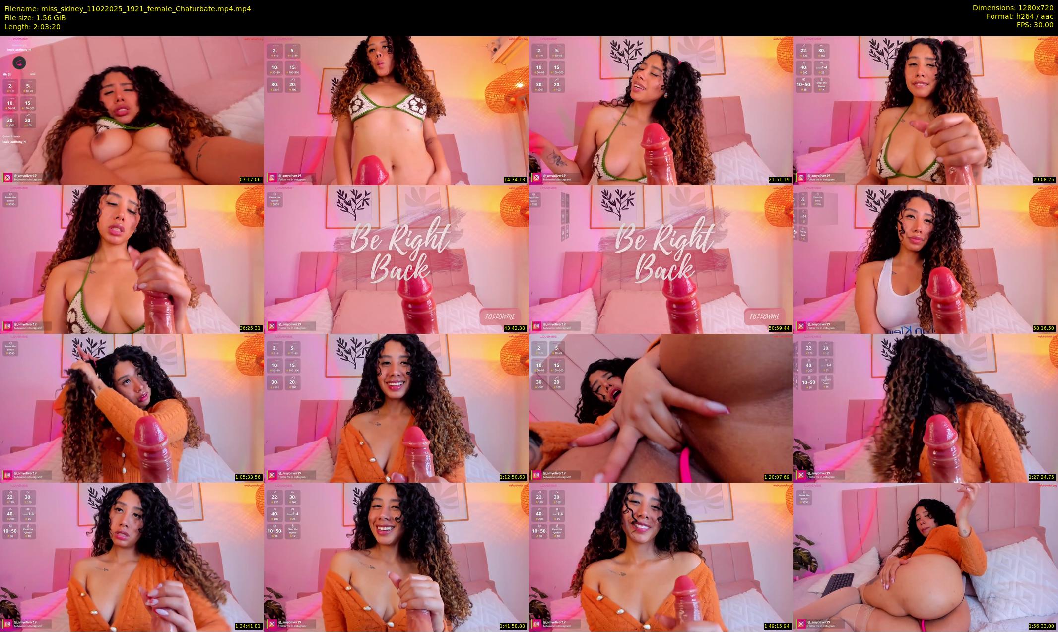 miss_sidney — 124 minute Chaturbate female cam show recording, 720p, Feb 11, 2025