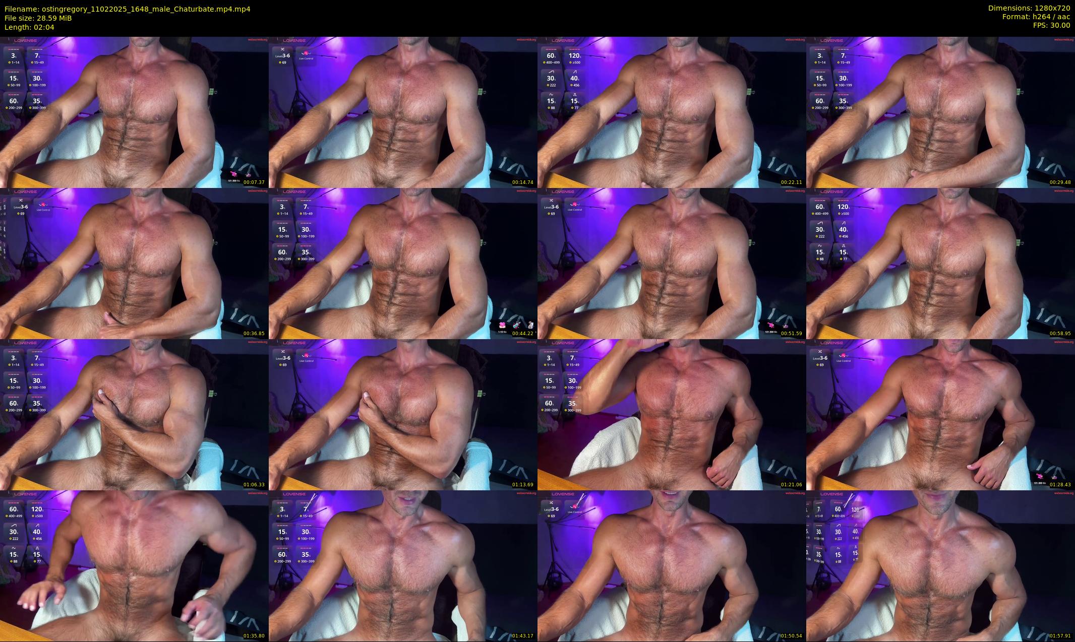 ostingregory — 3 minute Chaturbate male cam show recording, 720p, Feb 11, 2025