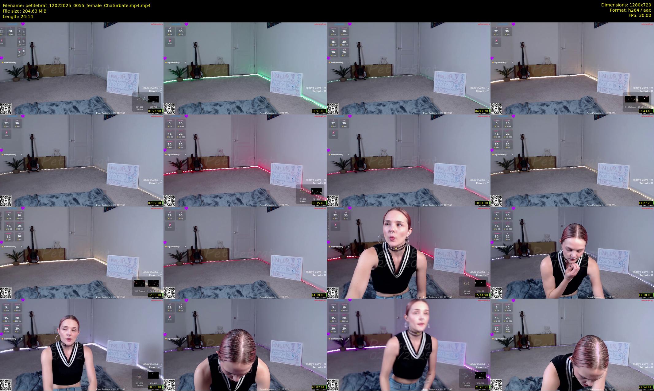 petitebrat — 25 minute Chaturbate female cam show recording, 720p, Feb 12, 2025