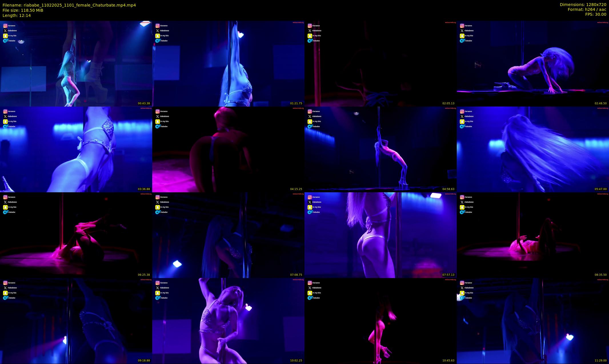 riababe — 13 minute Chaturbate female cam show recording, 720p, Feb 11, 2025