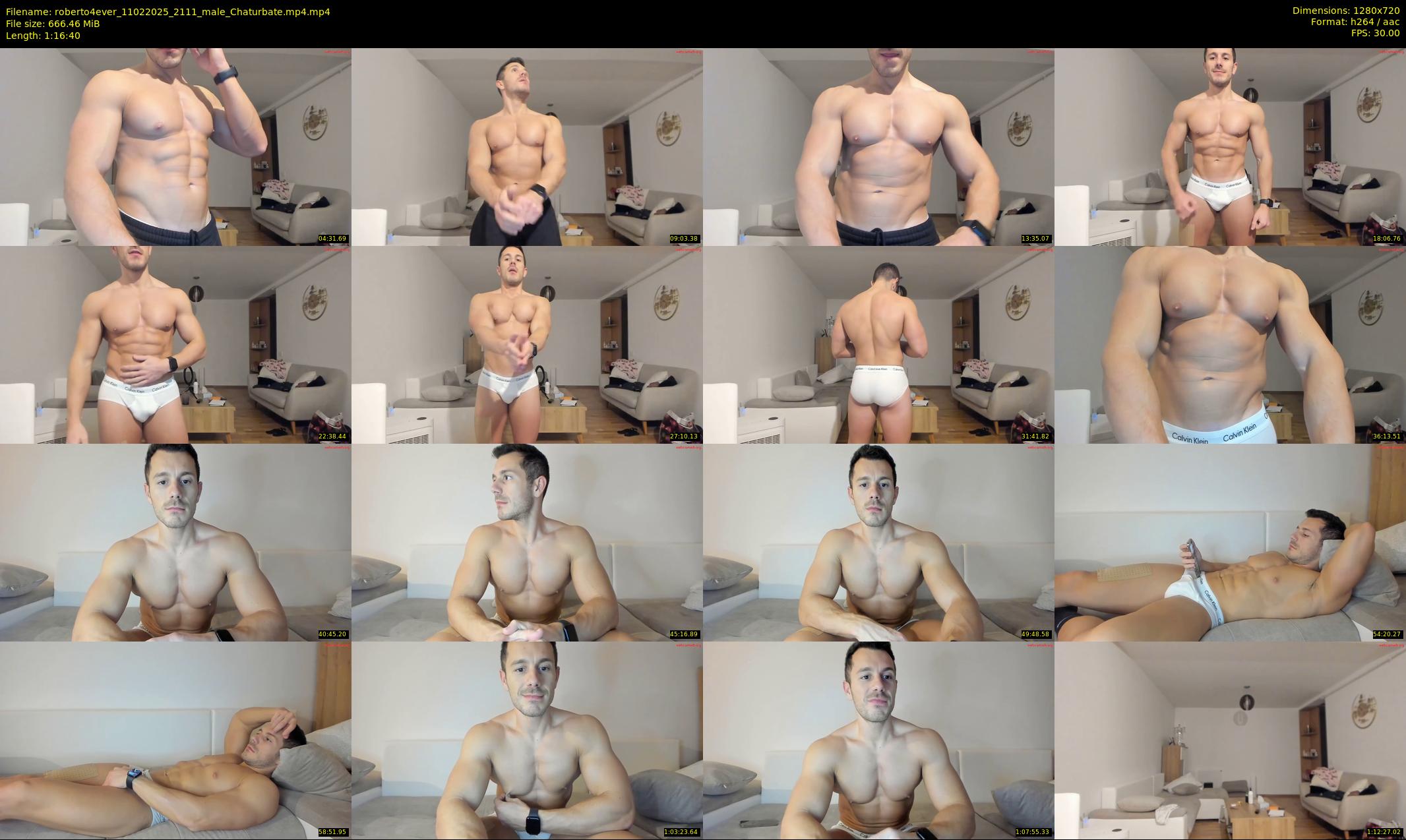 roberto4ever — 77 minute Chaturbate male cam show recording, 720p, Feb 11, 2025