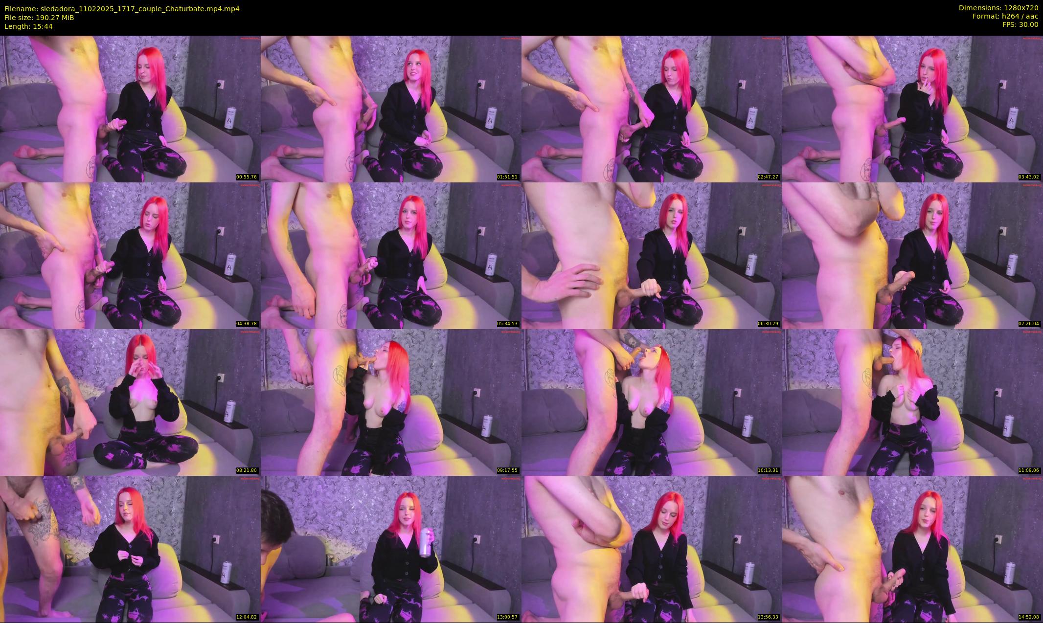 sledadora — 16 minute Chaturbate couple cam show recording, 720p, Feb 11, 2025