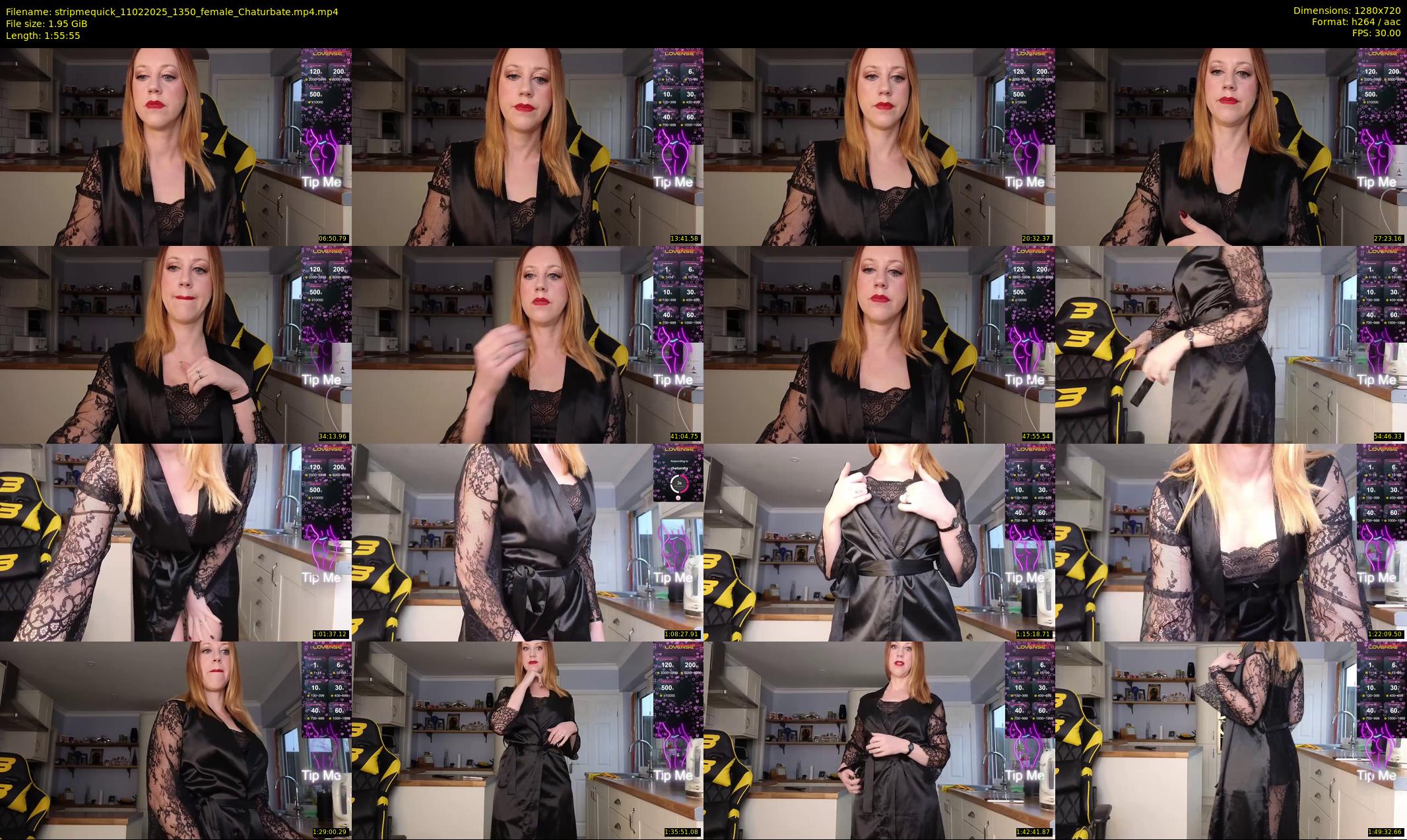 stripmequick — 116 minute Chaturbate female cam show recording, 720p, Feb 11, 2025
