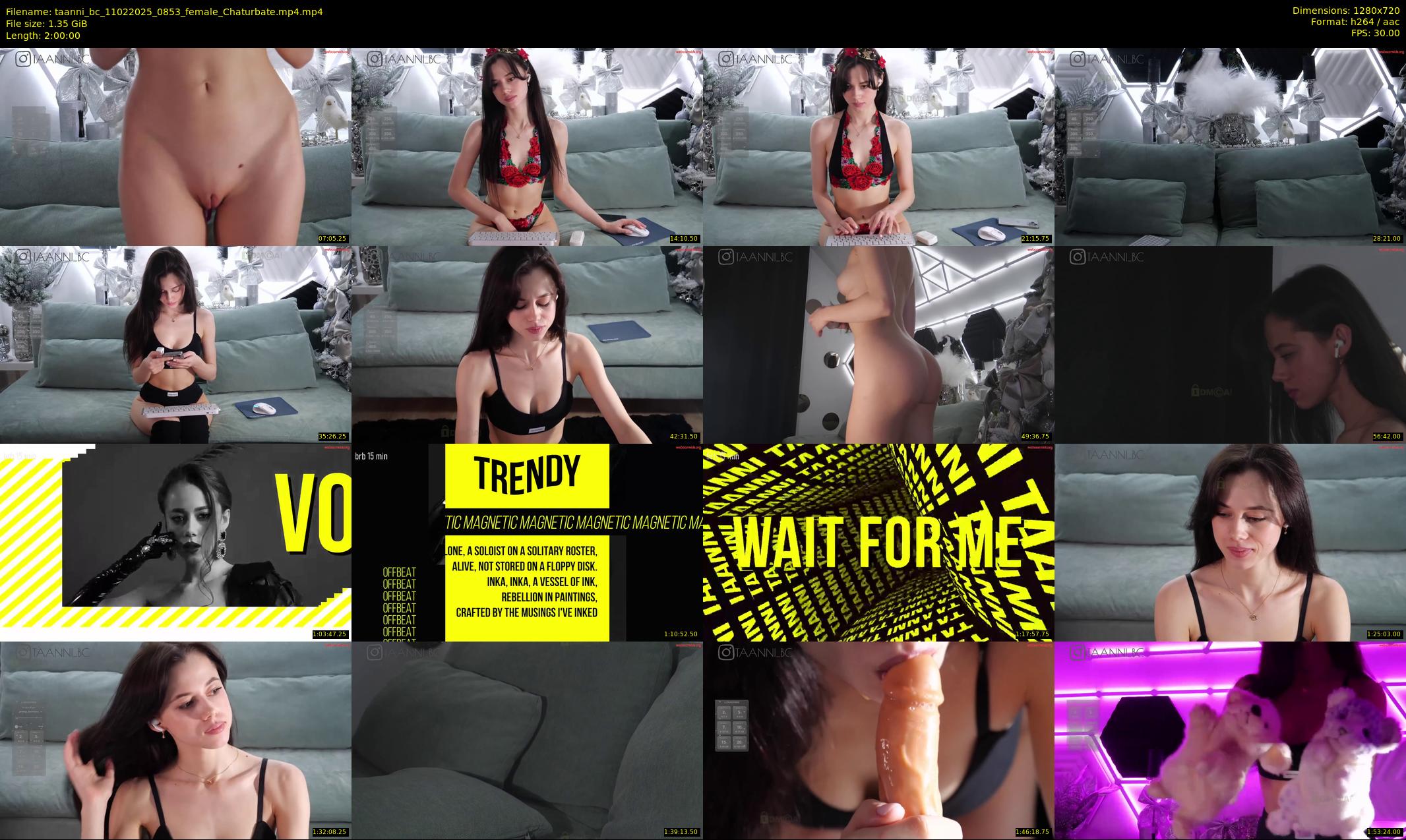 taanni_bc — 120 minute Chaturbate female cam show recording, 720p, Feb 11, 2025