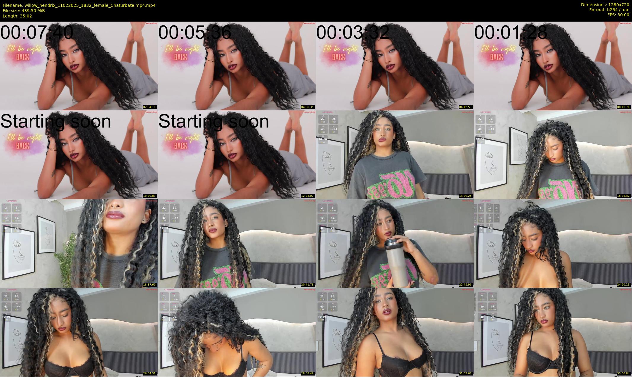willow_hendrix — 36 minute Chaturbate female cam show recording, 720p, Feb 11, 2025