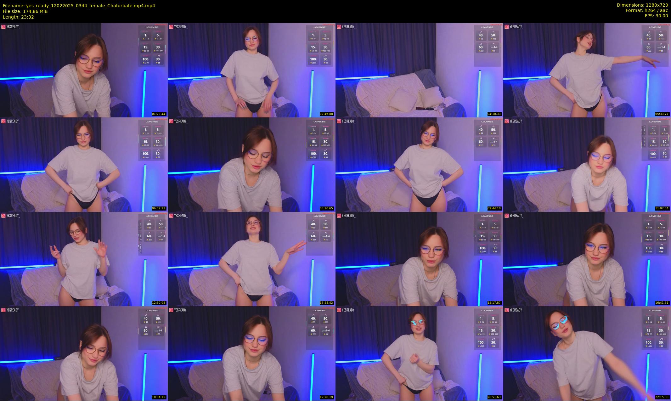 yes_ready — 24 minute Chaturbate female cam show recording, 720p, Feb 12, 2025