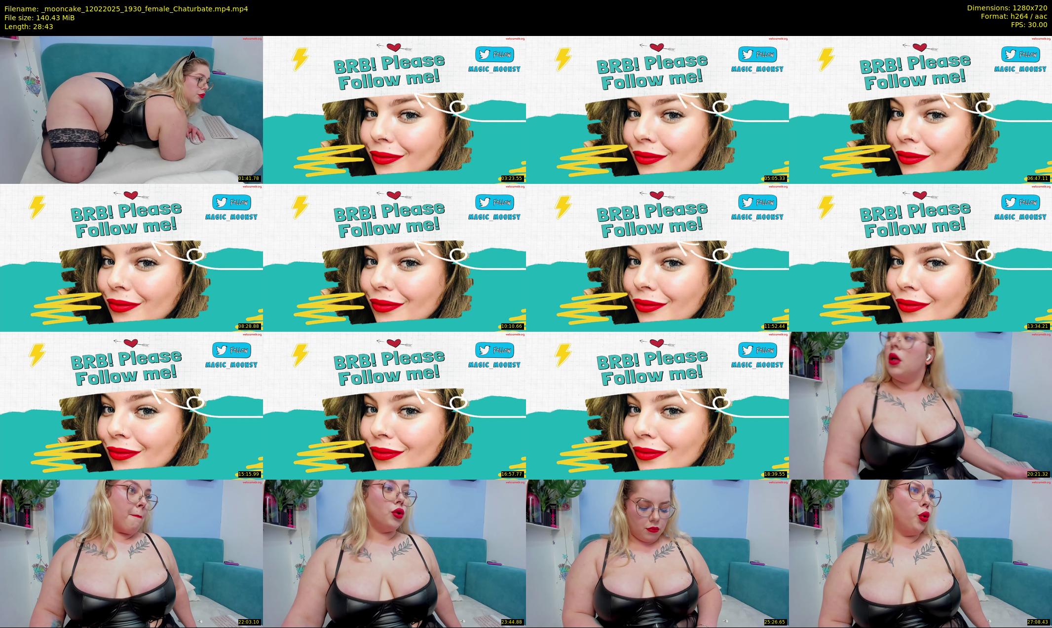 _mooncake — 29 minute Chaturbate female cam show recording, 720p, Feb 12, 2025