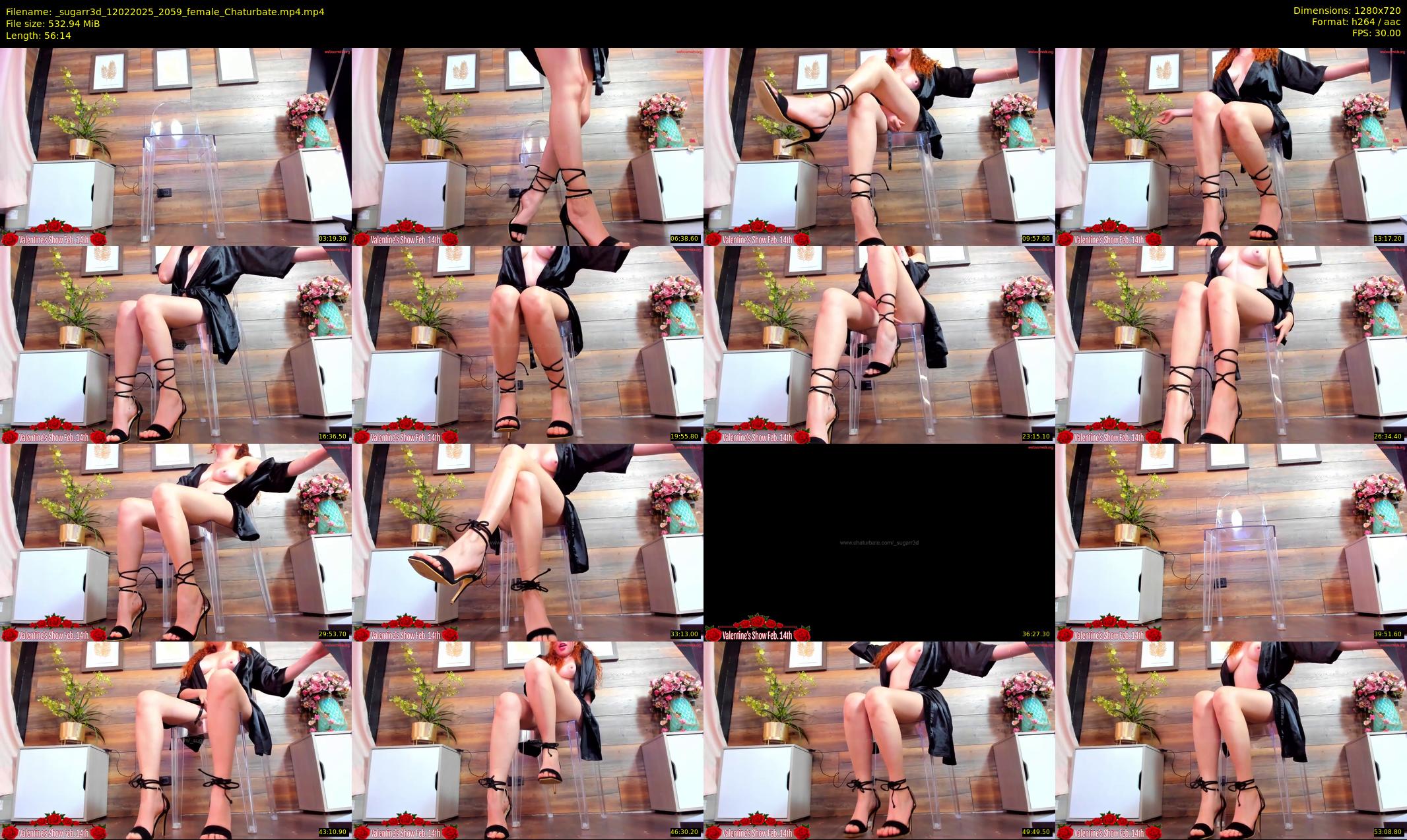 _sugarr3d — 57 minute Chaturbate female cam show recording, 720p, Feb 12, 2025