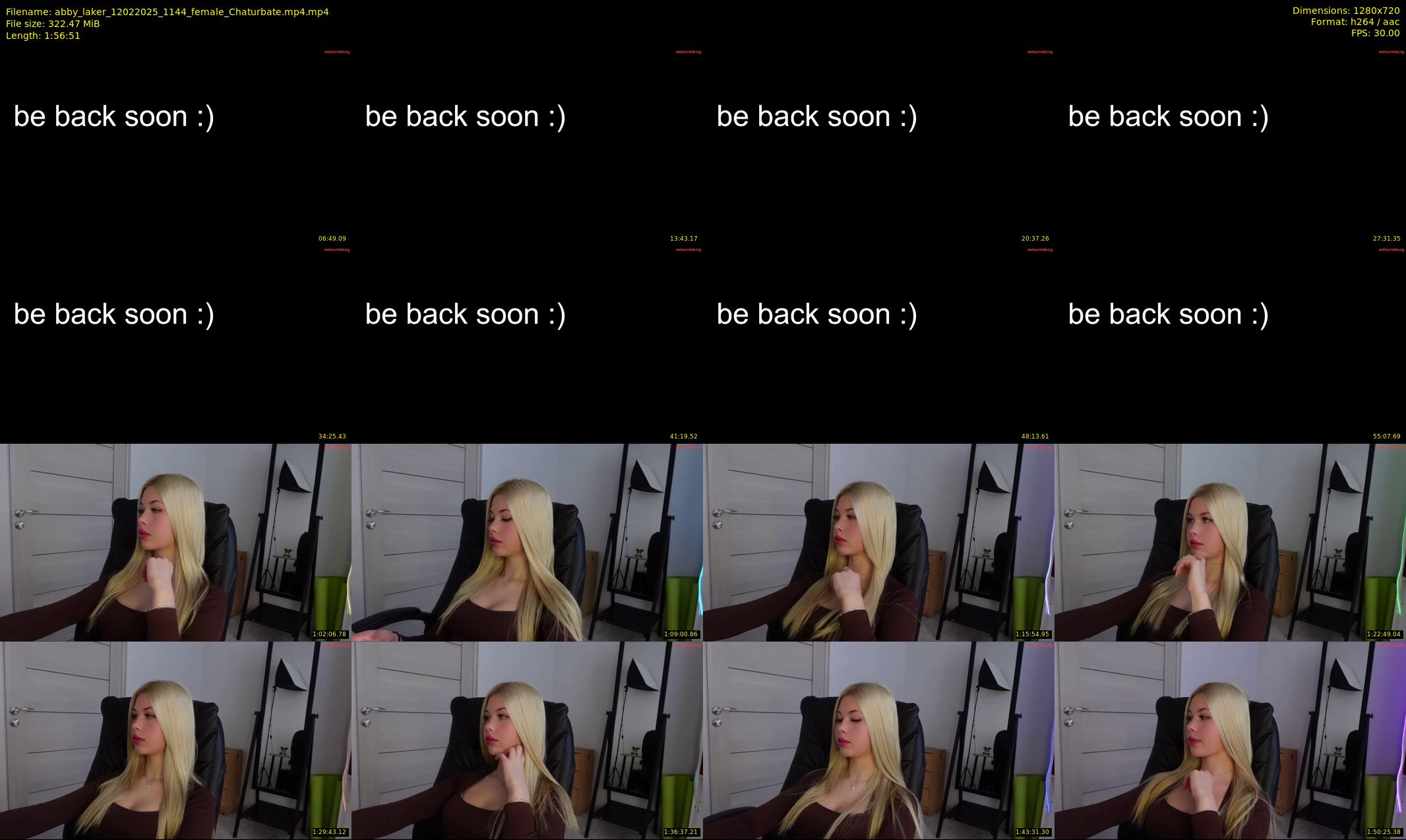 abby_laker — 117 minute Chaturbate female cam show recording, 720p, Feb 12, 2025