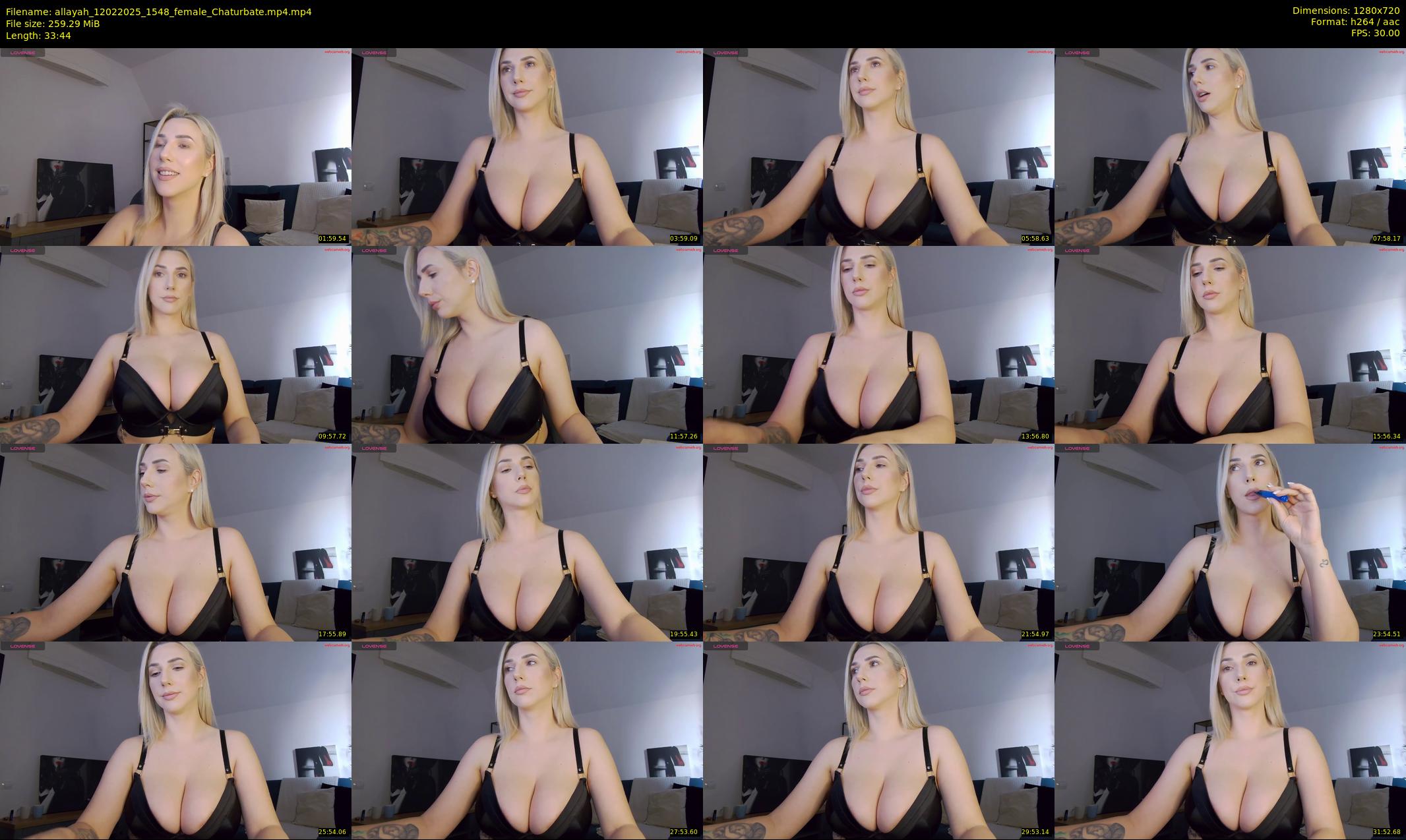 allayah — 34 minute Chaturbate female cam show recording, 720p, Feb 12, 2025