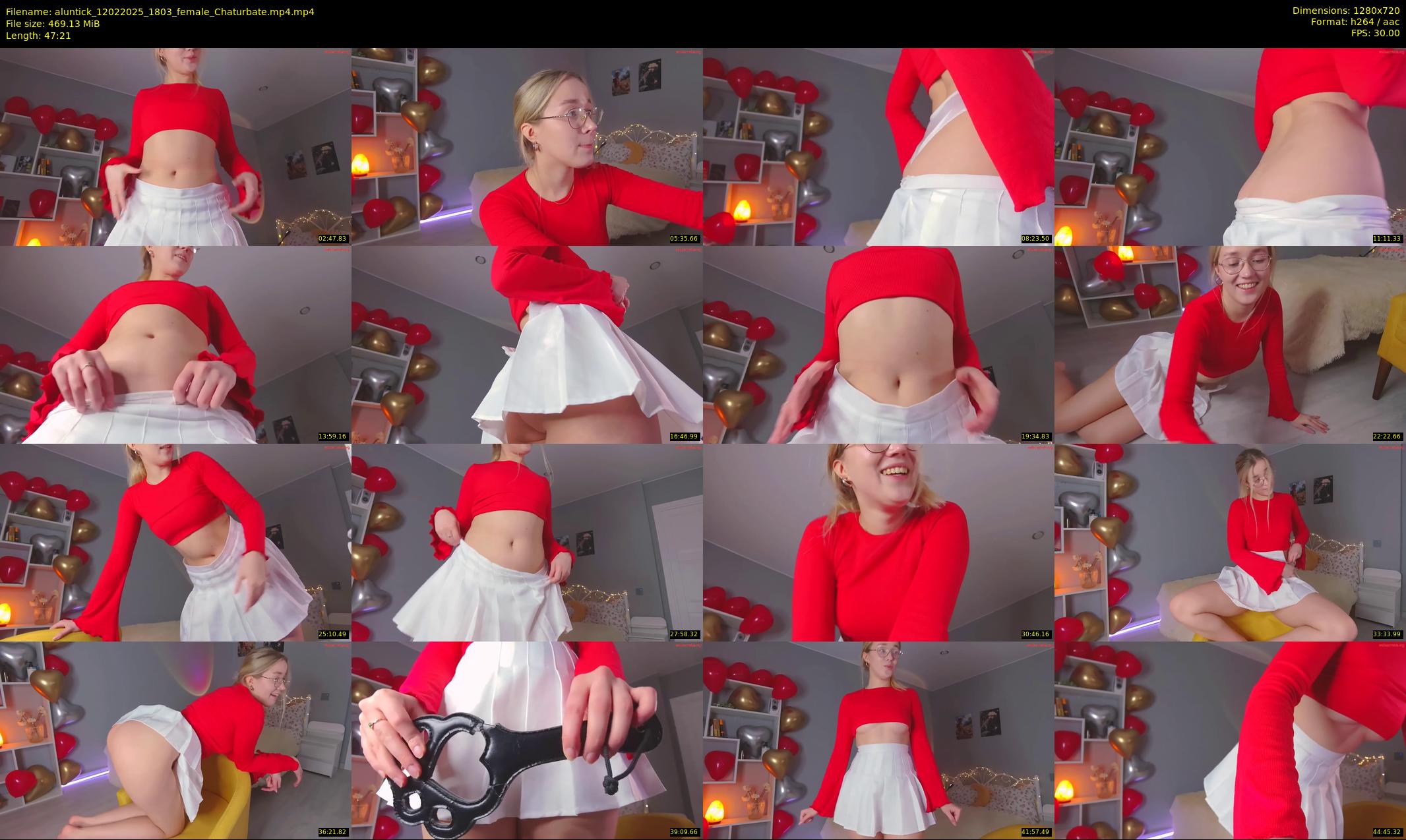aluntick — 48 minute Chaturbate female cam show recording, 720p, Feb 12, 2025